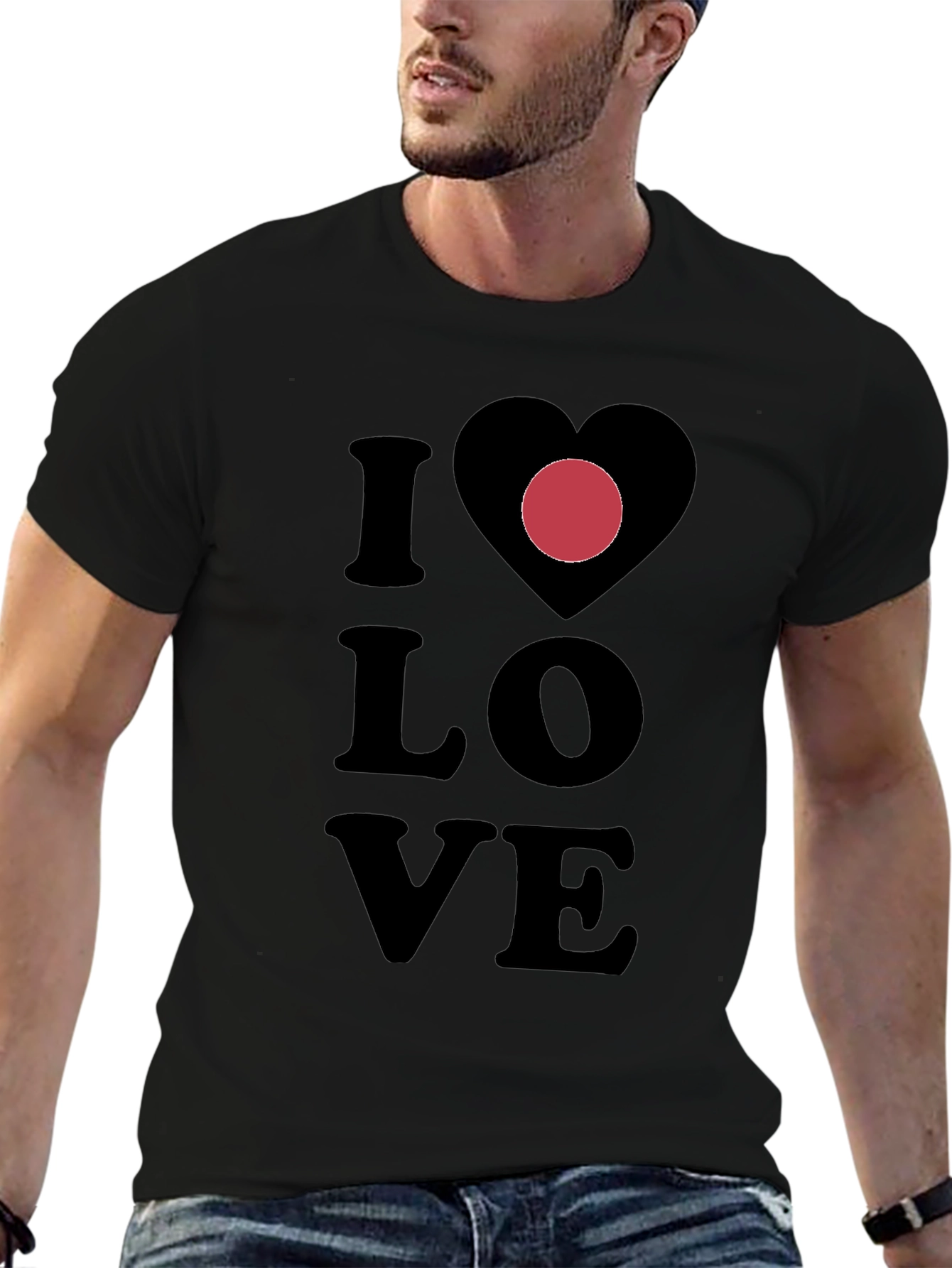 I Heart Love T-Shirt - Black