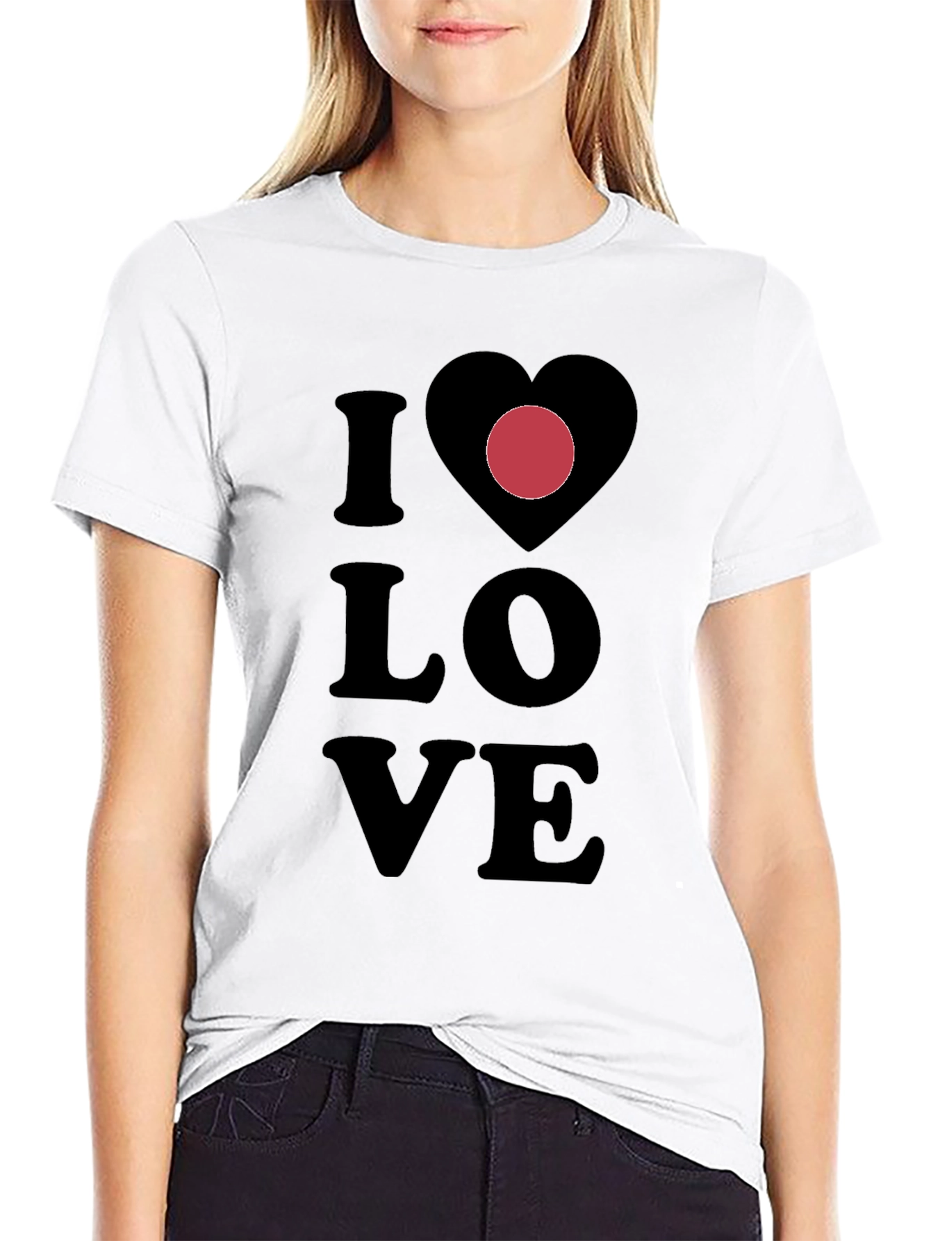 I Heart Love T-Shirt - Black