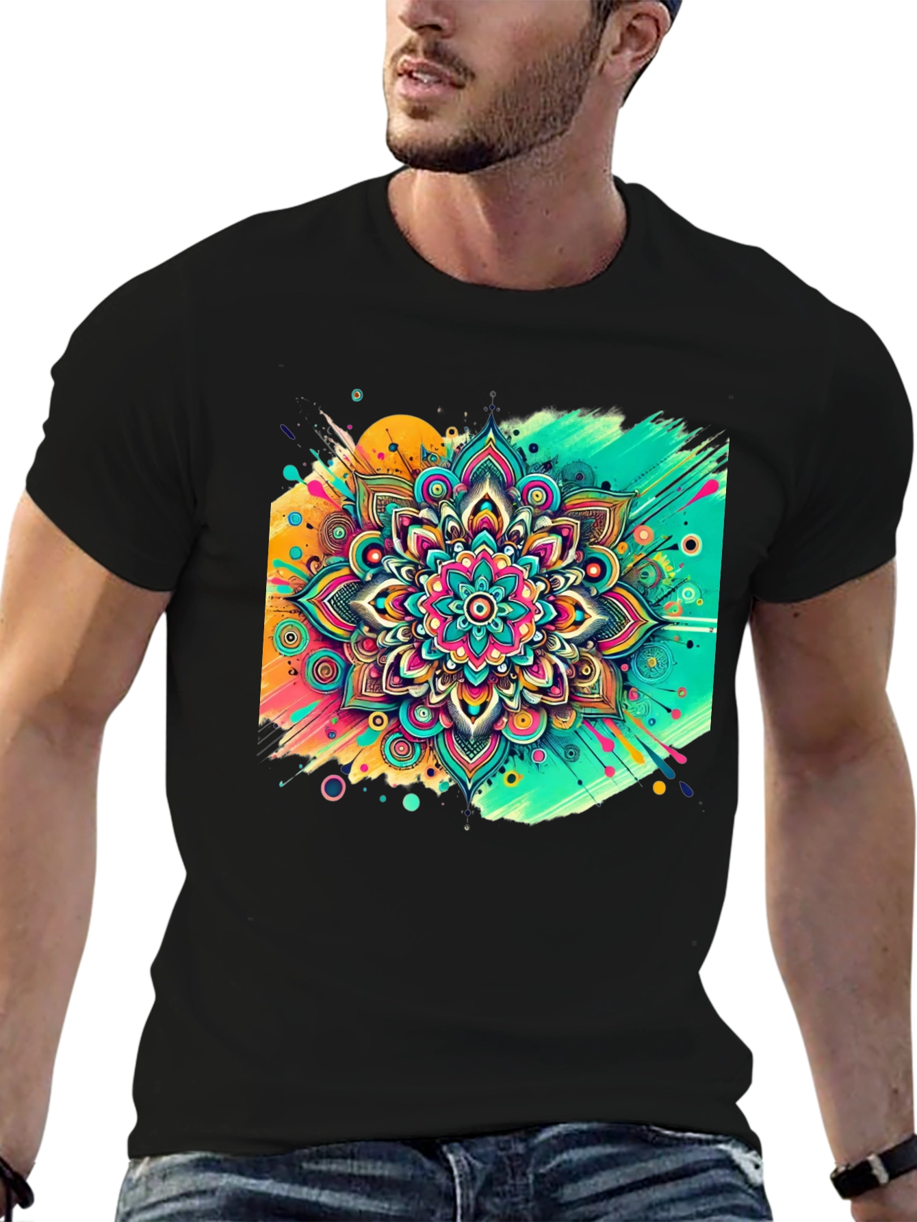 Vibrant Mandala Graphic Tee