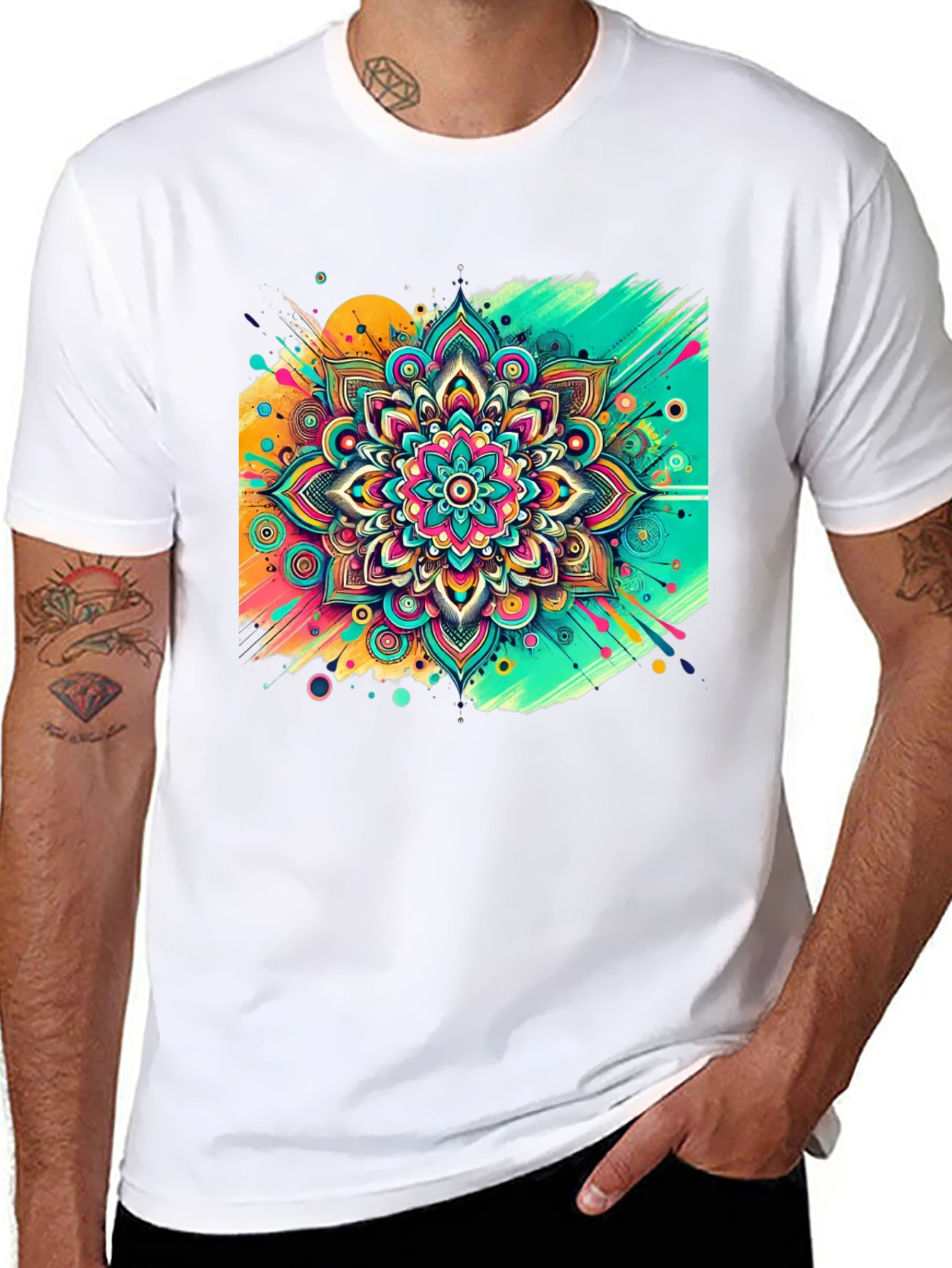 Vibrant Mandala Graphic Tee