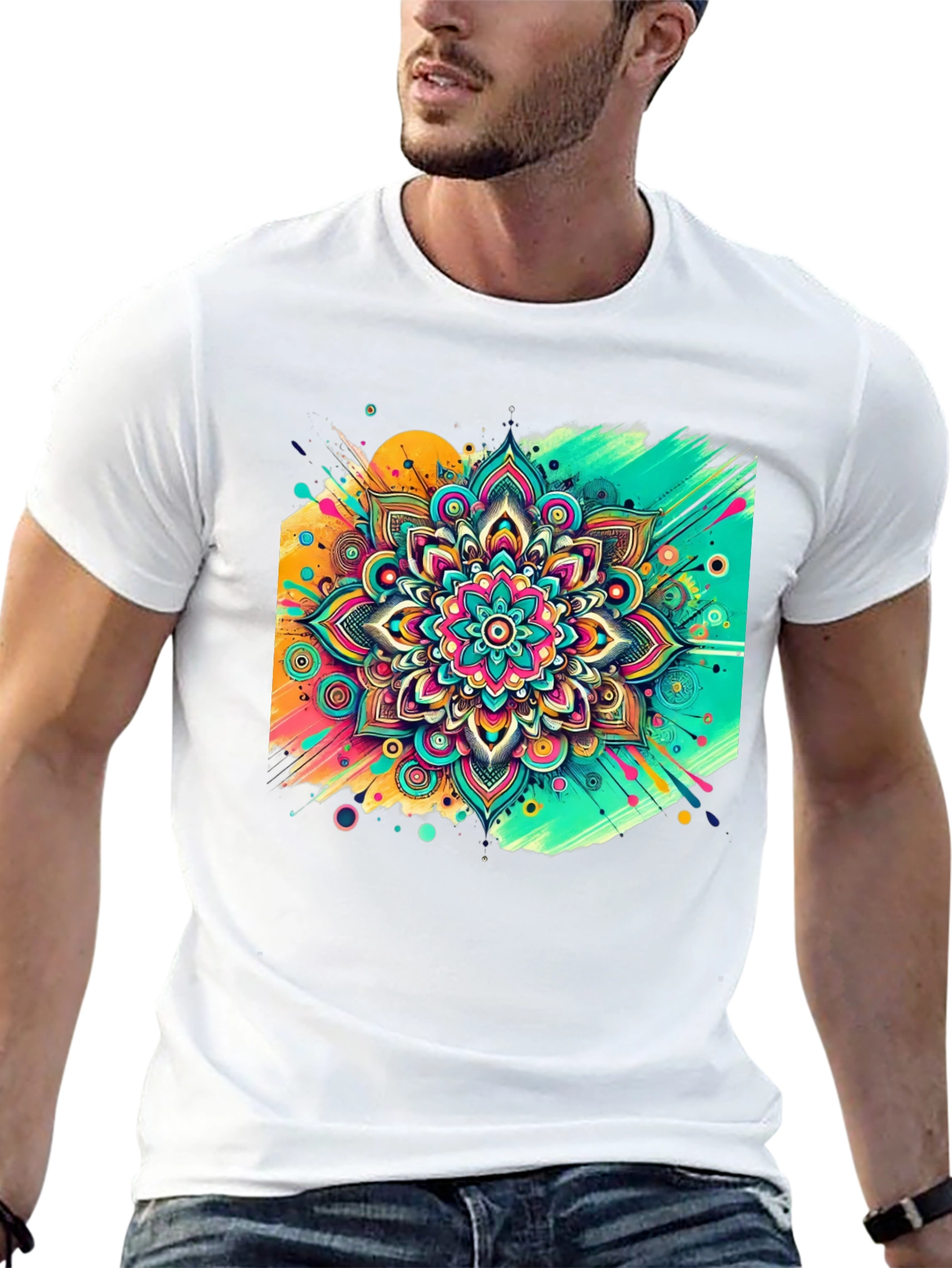 Vibrant Mandala Graphic Tee