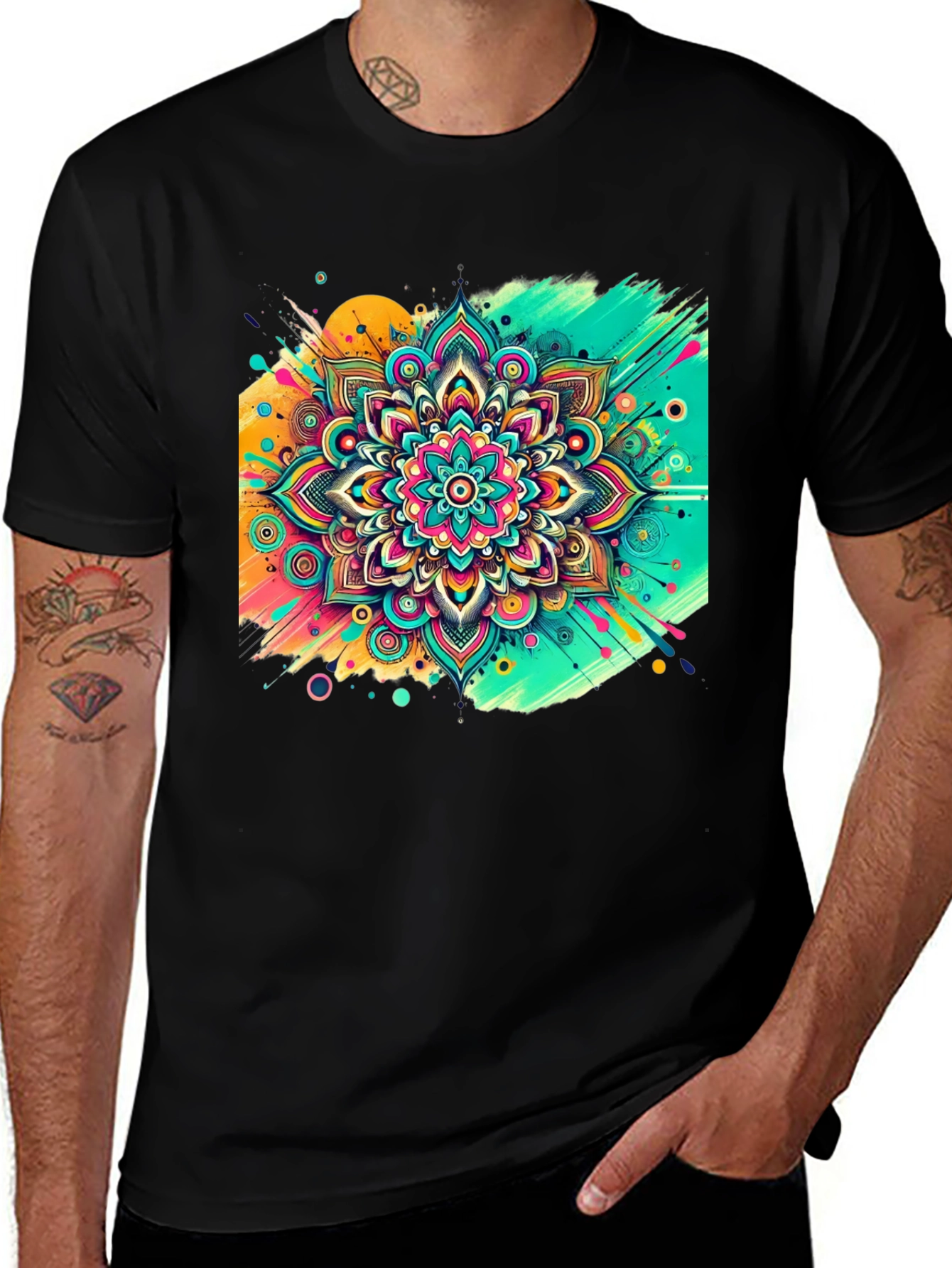 Vibrant Mandala Graphic Tee