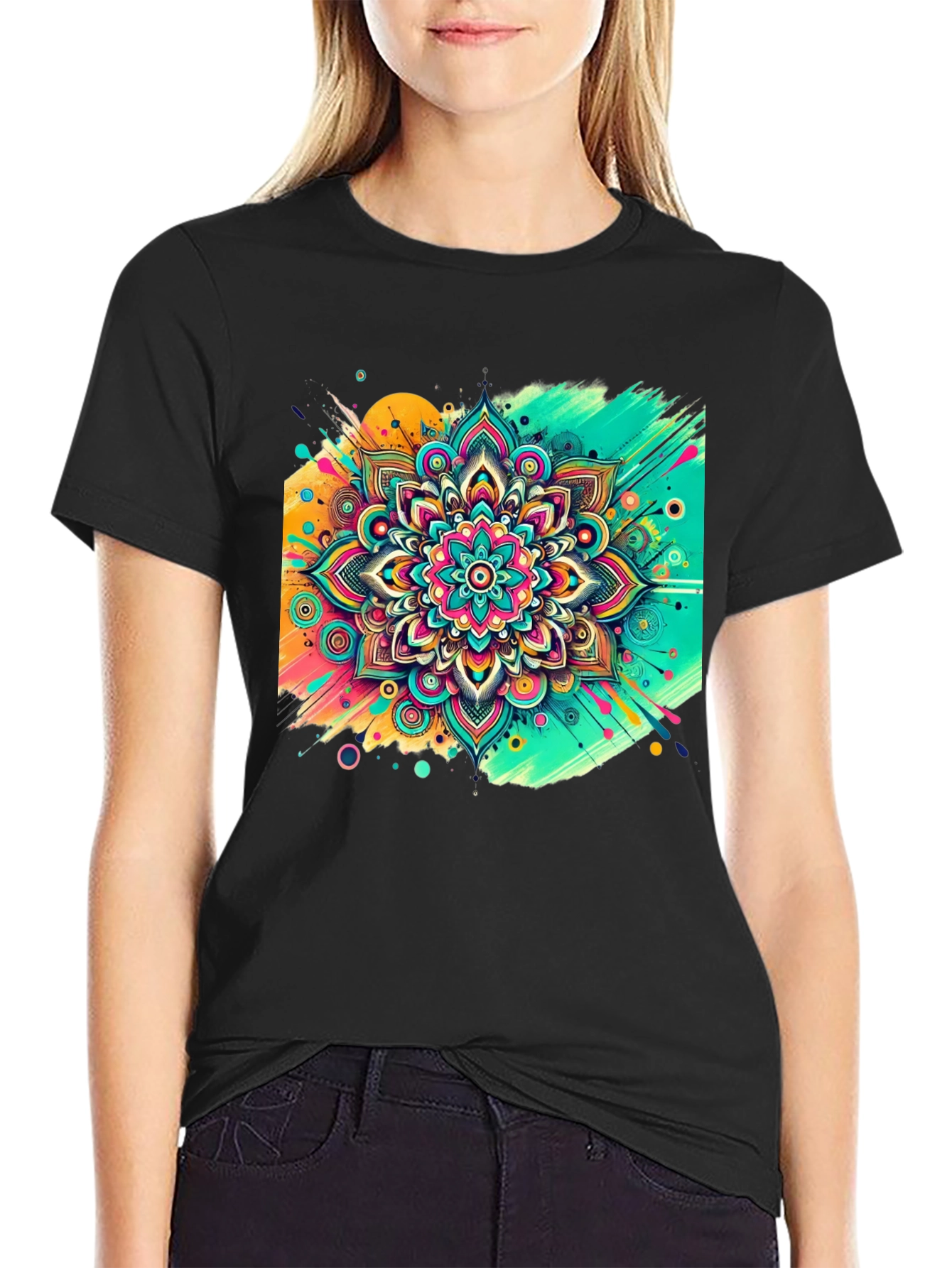 Vibrant Mandala Graphic Tee