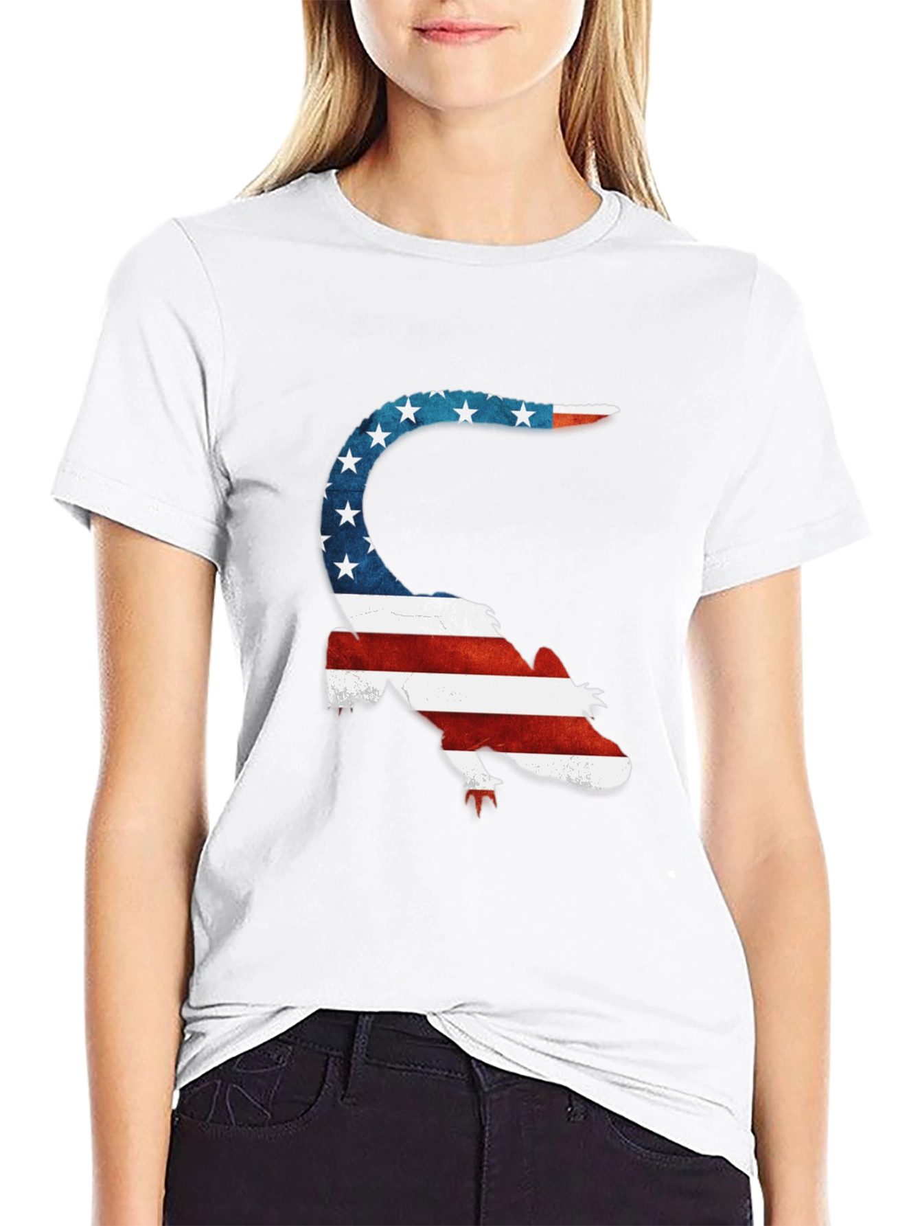 Patriotic Lizard Tee - USA Flag Graphic T-Shirt