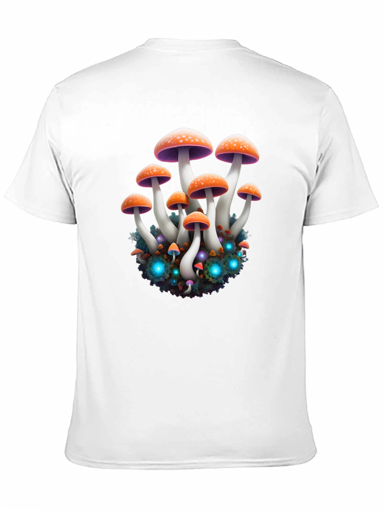 Mushroom Graphic Black T-Shirt - Psychedelic Print