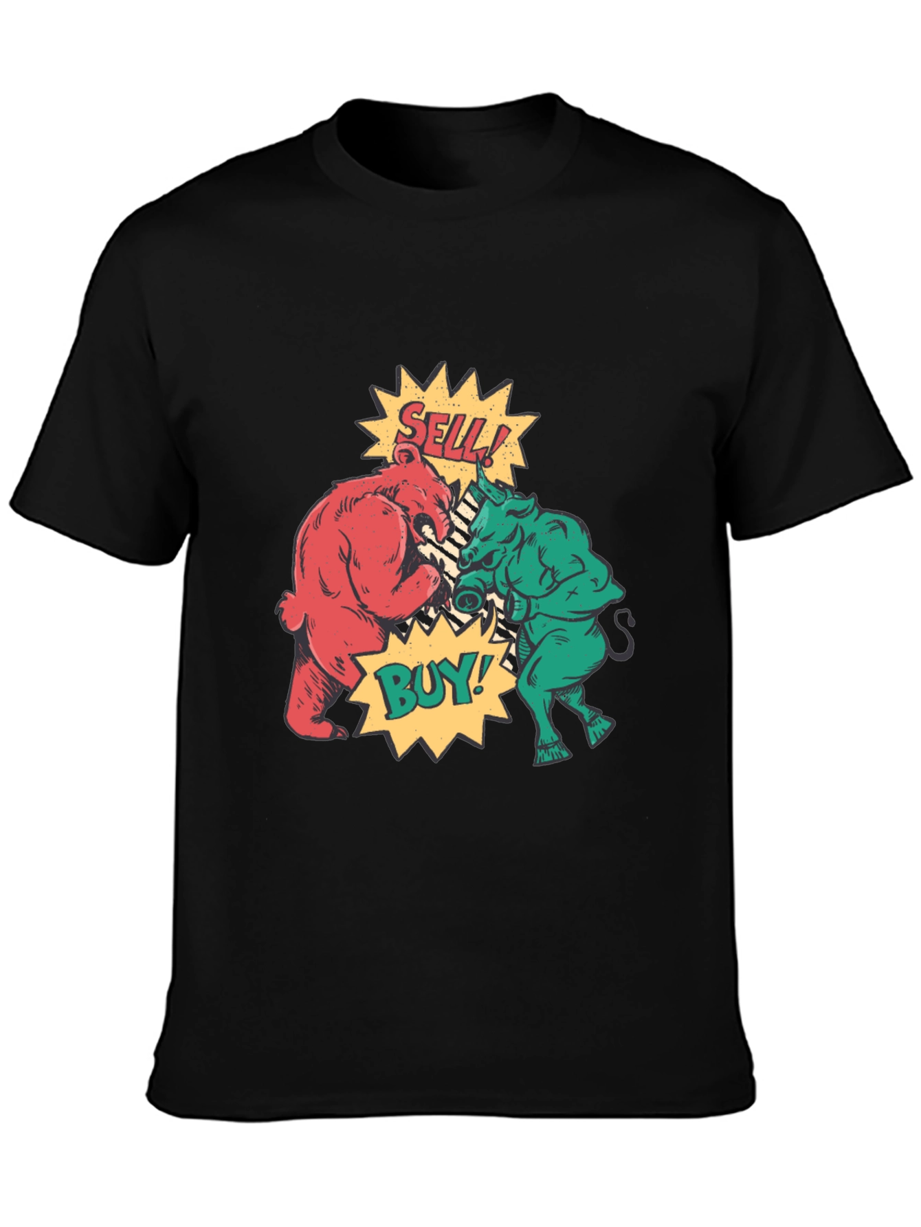 Stock Market Bull vs Bear Graphic Tee
