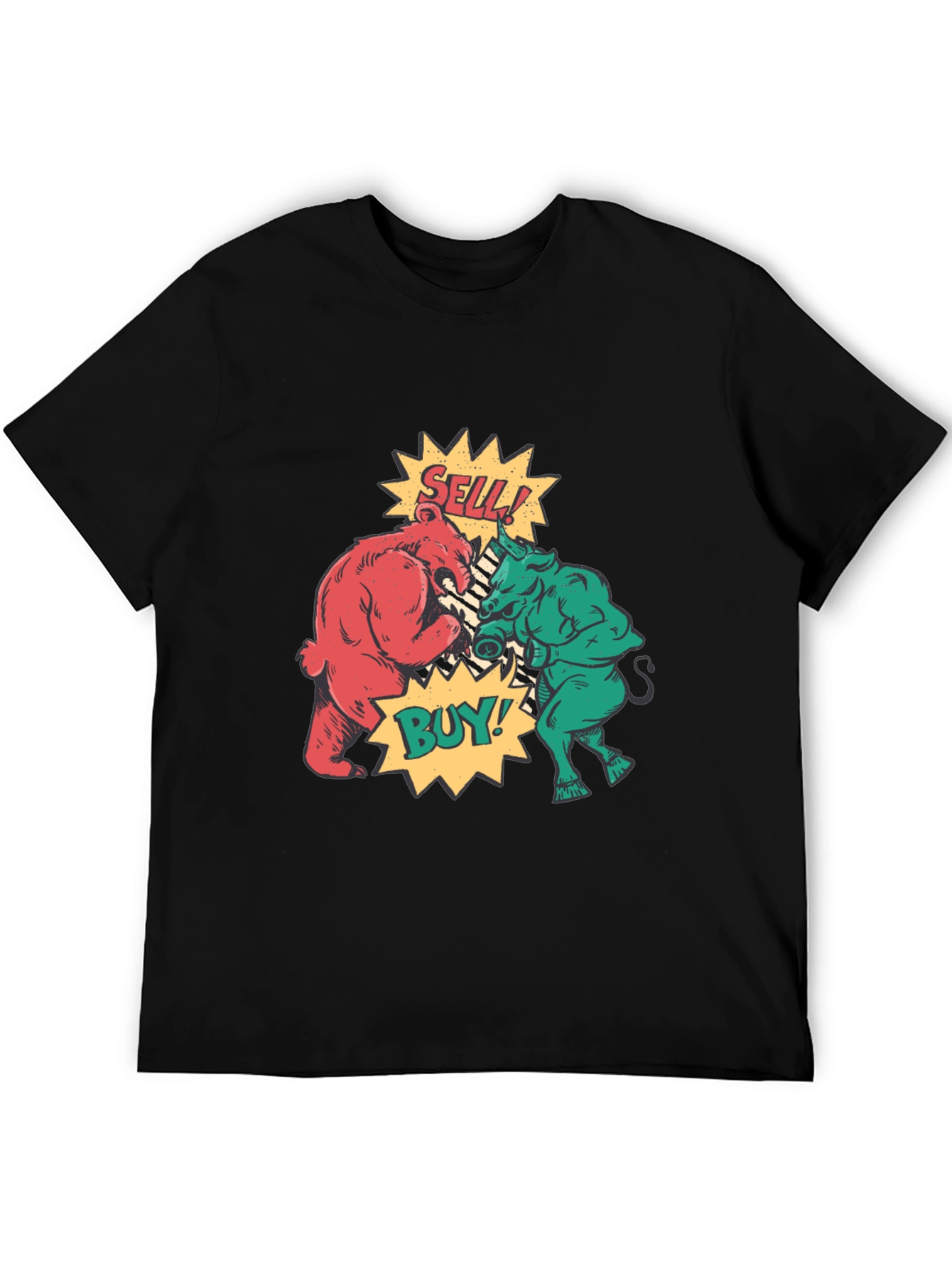 Stock Market Bull vs Bear Graphic Tee
