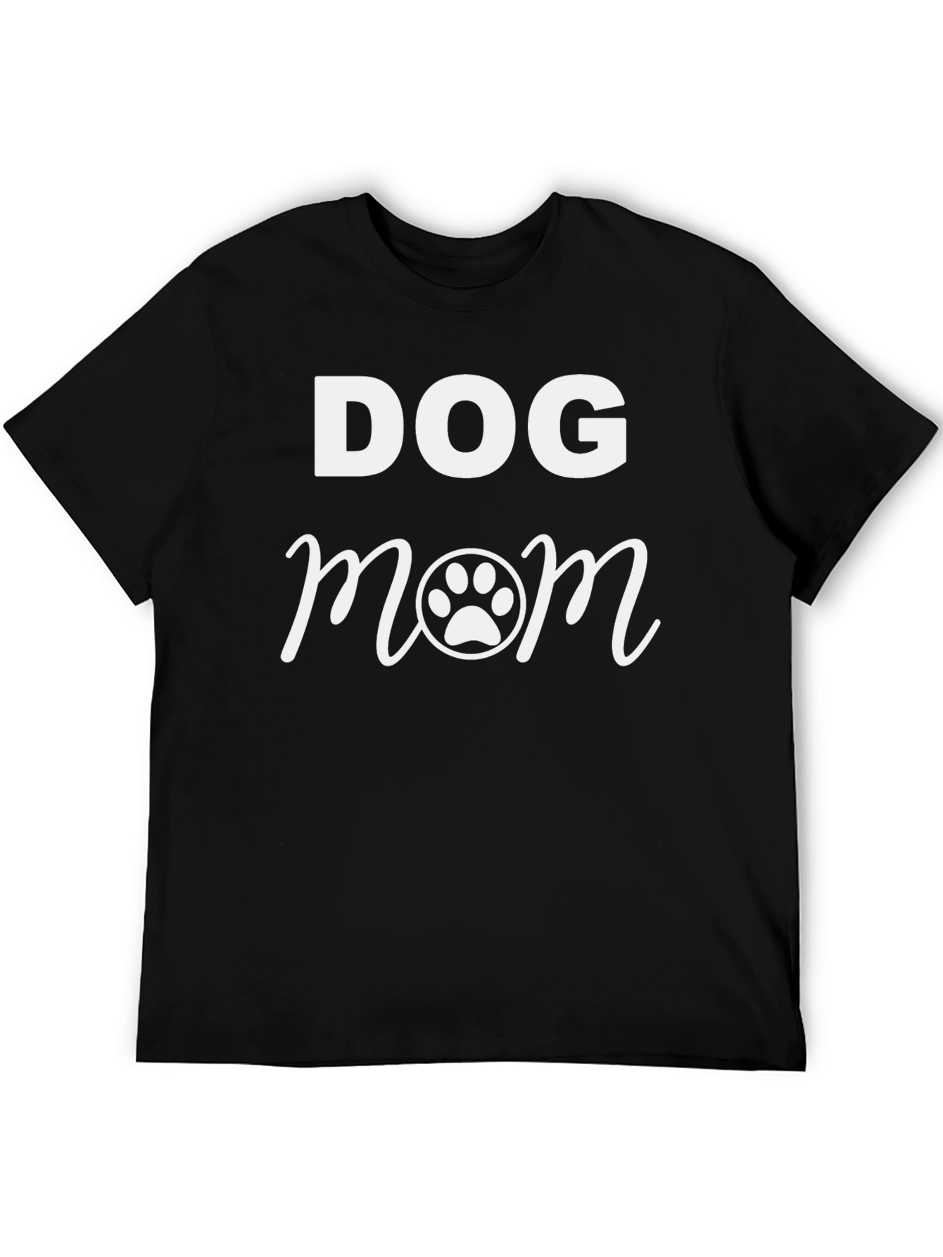 Dog Mom Graphic T-Shirt - Black