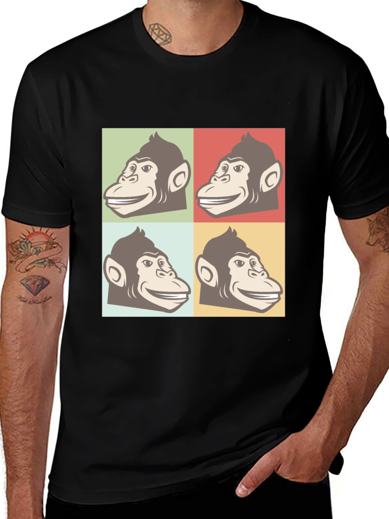 Retro Monkey Pop Art T-Shirt