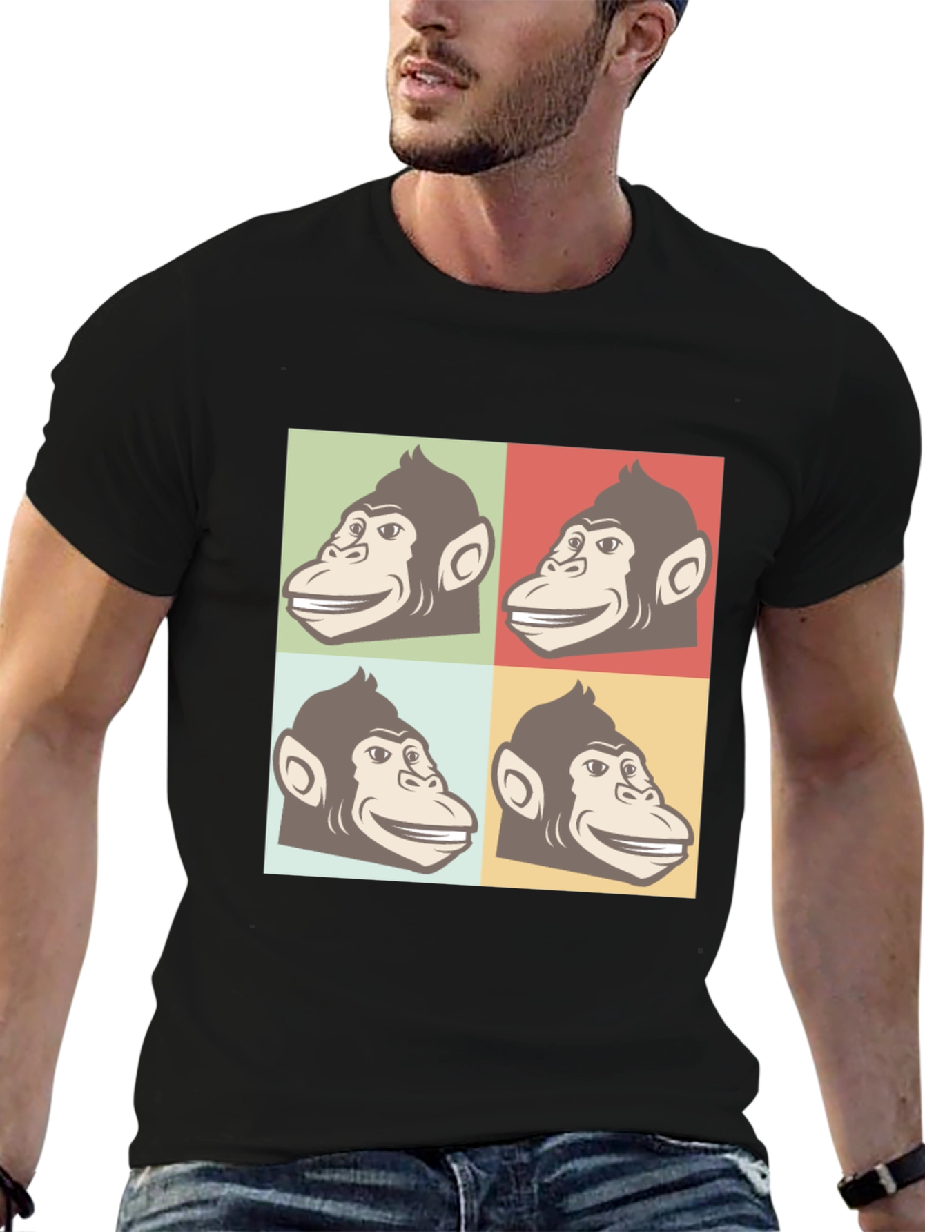 Retro Monkey Pop Art T-Shirt