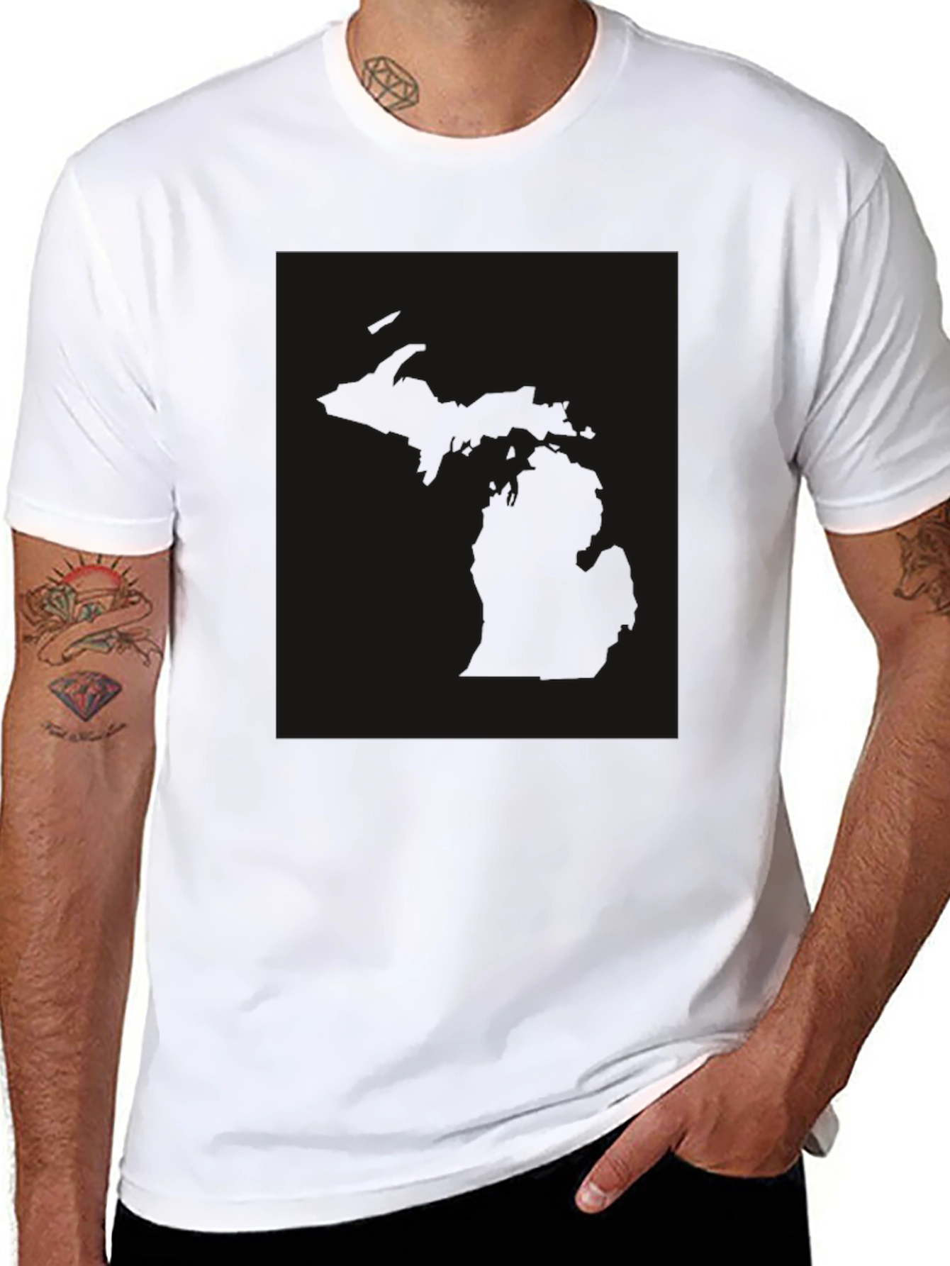 Mens Classic Black Short Sleeve T-Shirt