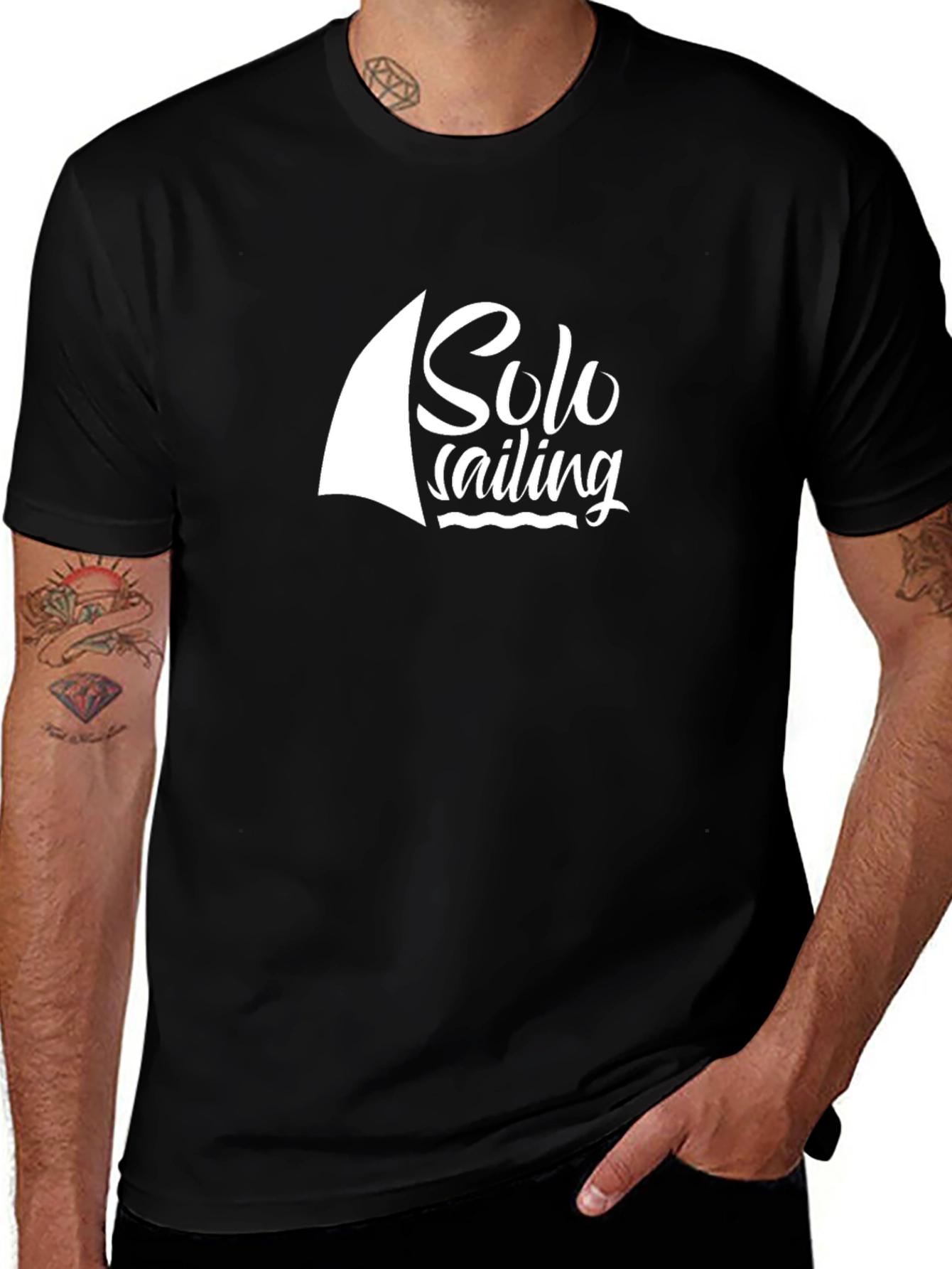 Solo Sailing Graphic T-Shirt - Black