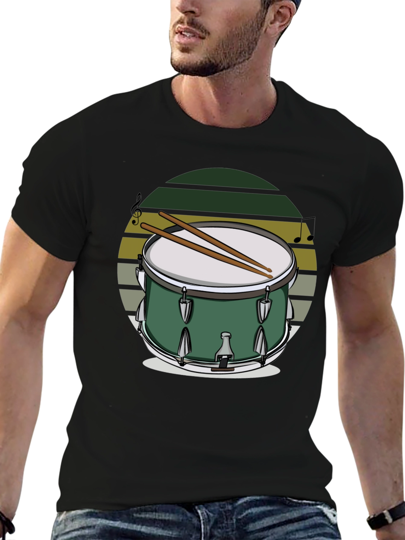 Drum Set Graphic T-Shirt - Music Lover Tee