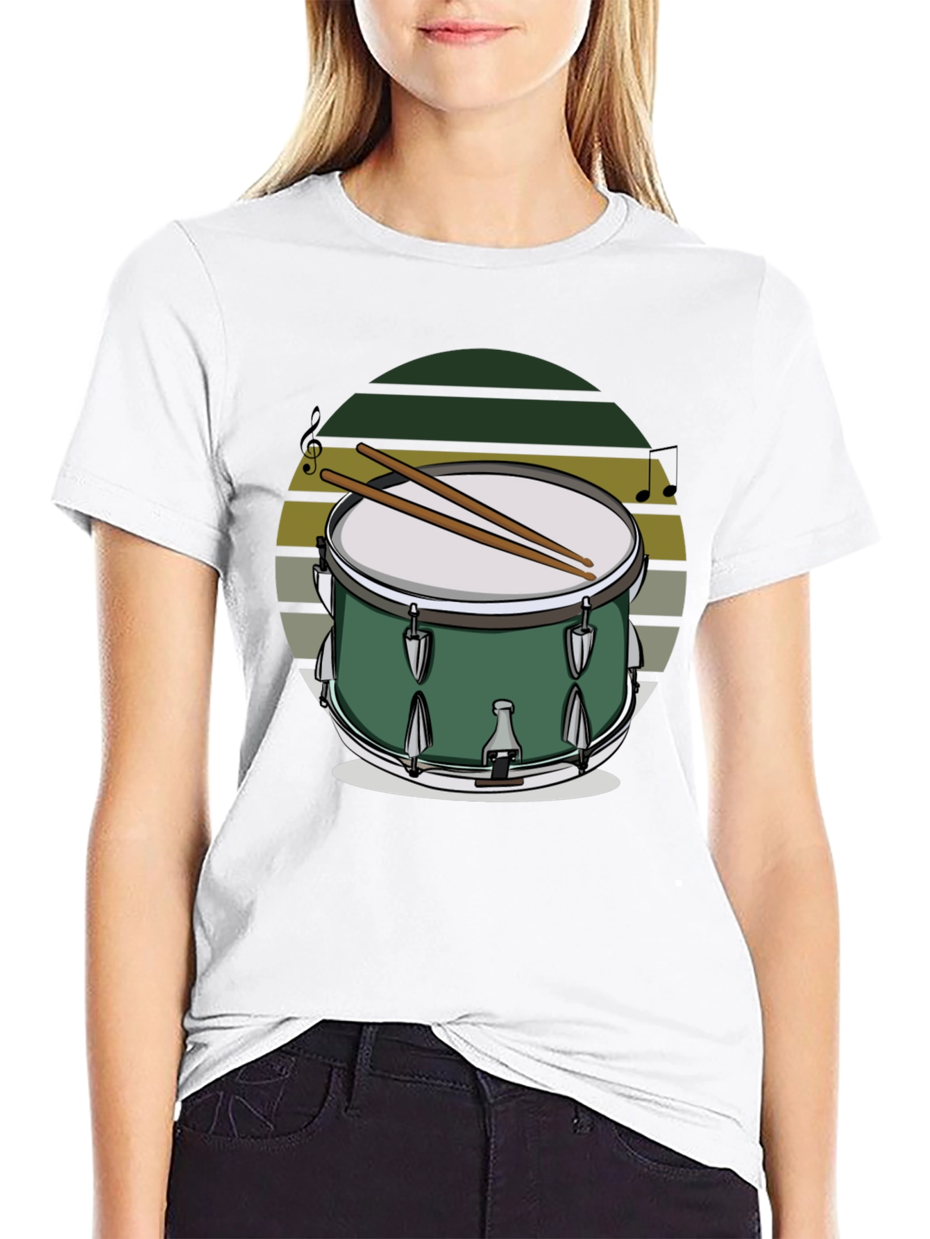 Drum Set Graphic T-Shirt - Music Lover Tee