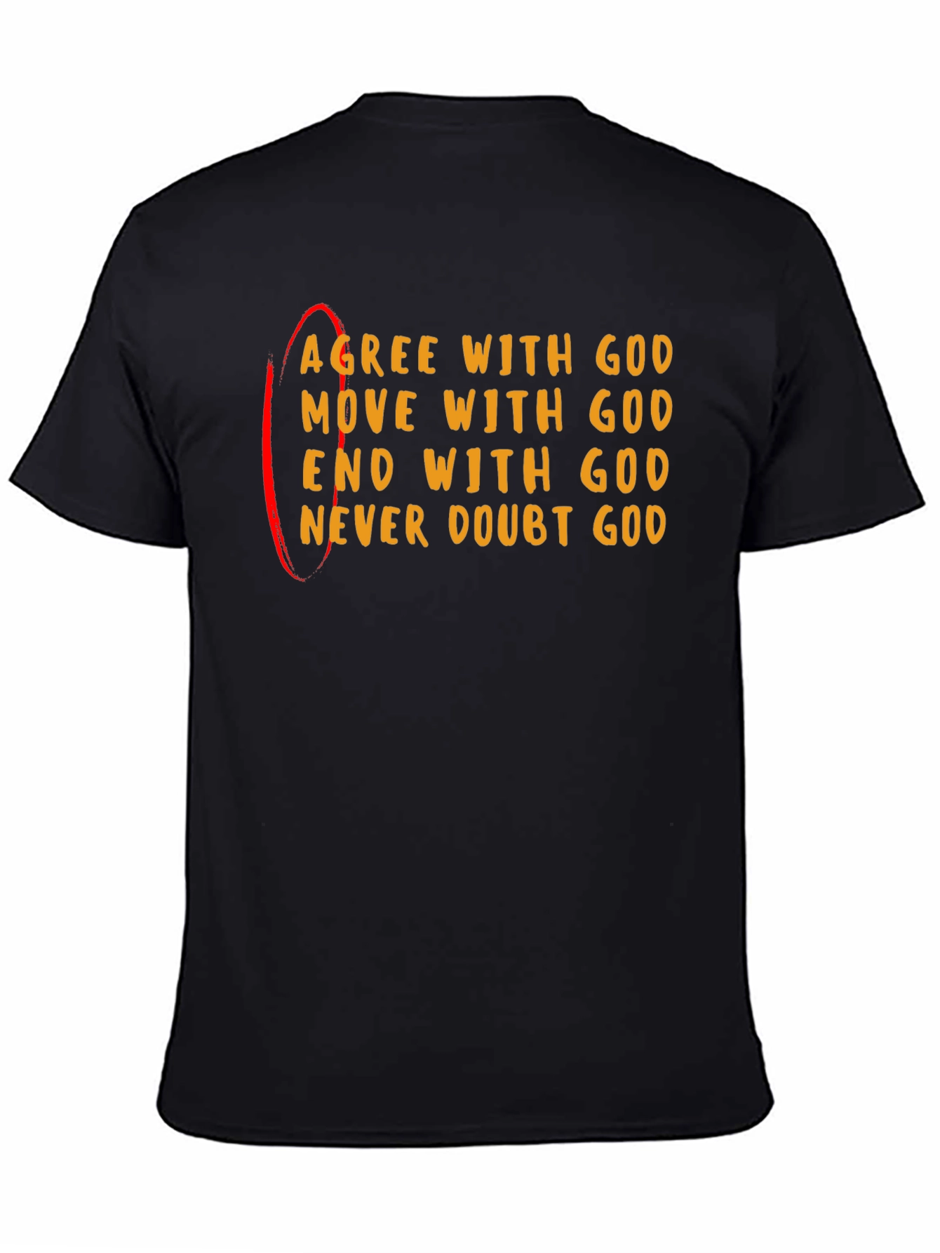 Agree With God Black Graphic Tee