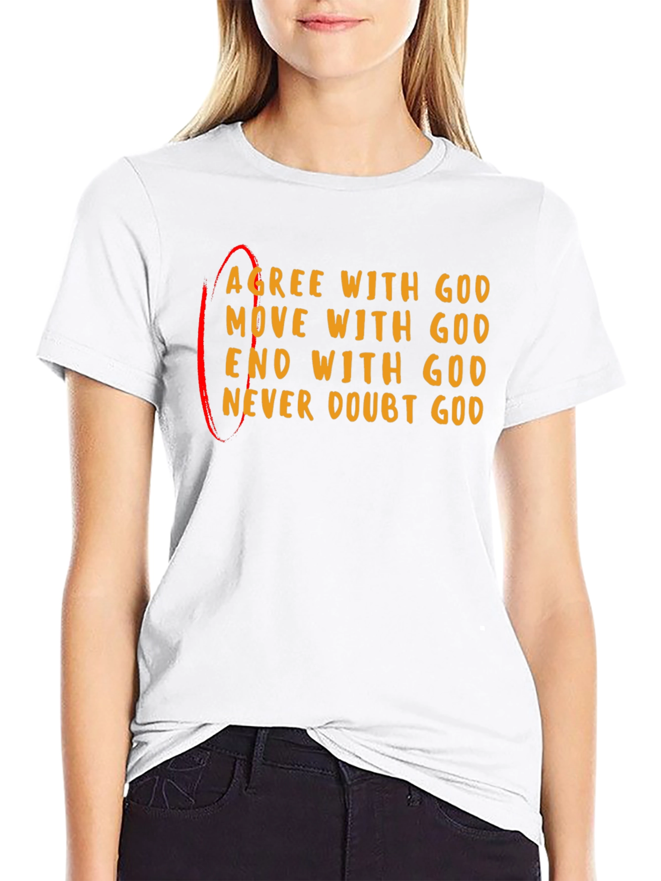 Agree With God Black Graphic Tee