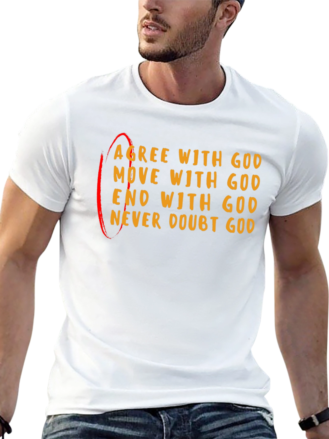 Agree With God Black Graphic Tee