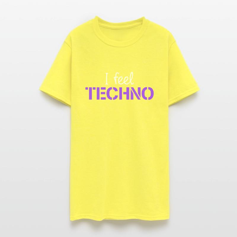 I feel Techno Music Love Letters Quote Party Logo