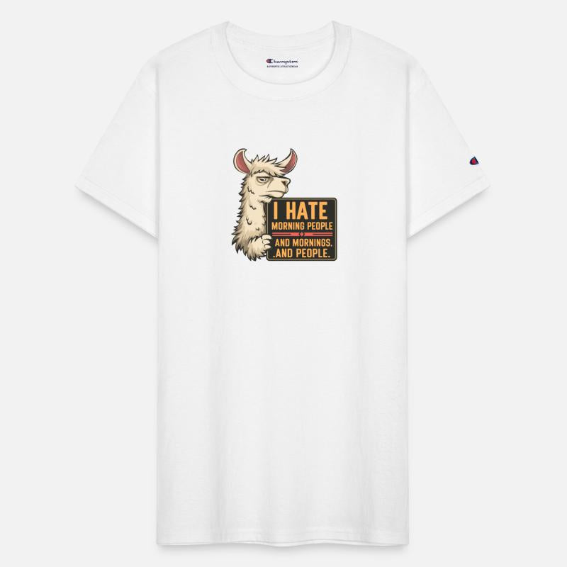 I Hate Morning People for a Morning grumpy Llama