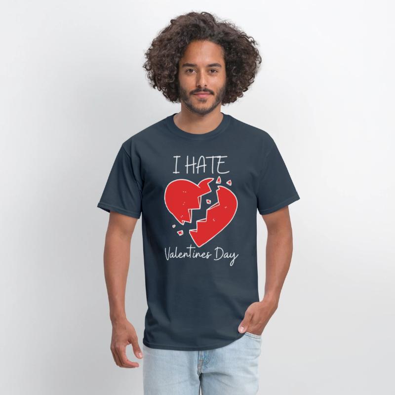 I Hate Valentine's Day Red Broken Heart