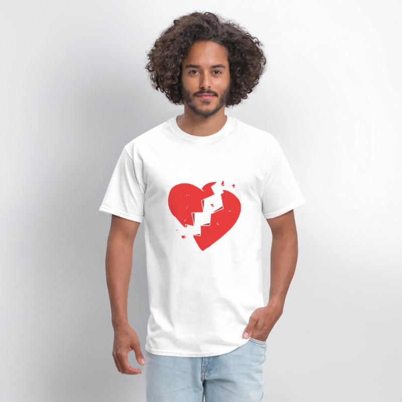 I Hate Valentine's Day Red Broken Heart