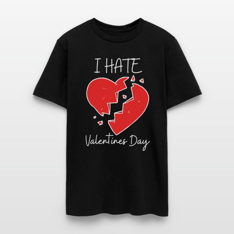 I Hate Valentine's Day Red Broken Heart