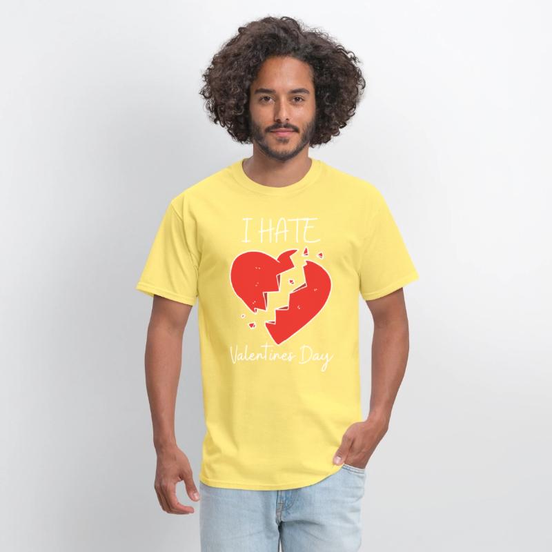 I Hate Valentine's Day Red Broken Heart