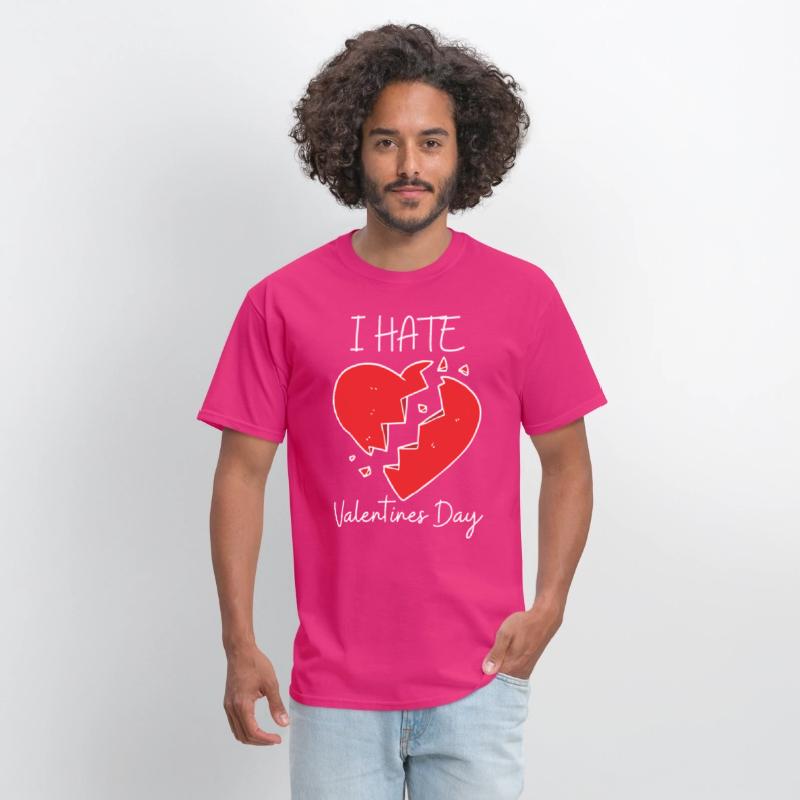 I Hate Valentine's Day Red Broken Heart