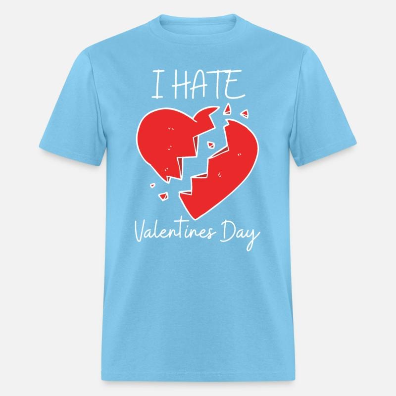 I Hate Valentine's Day Red Broken Heart