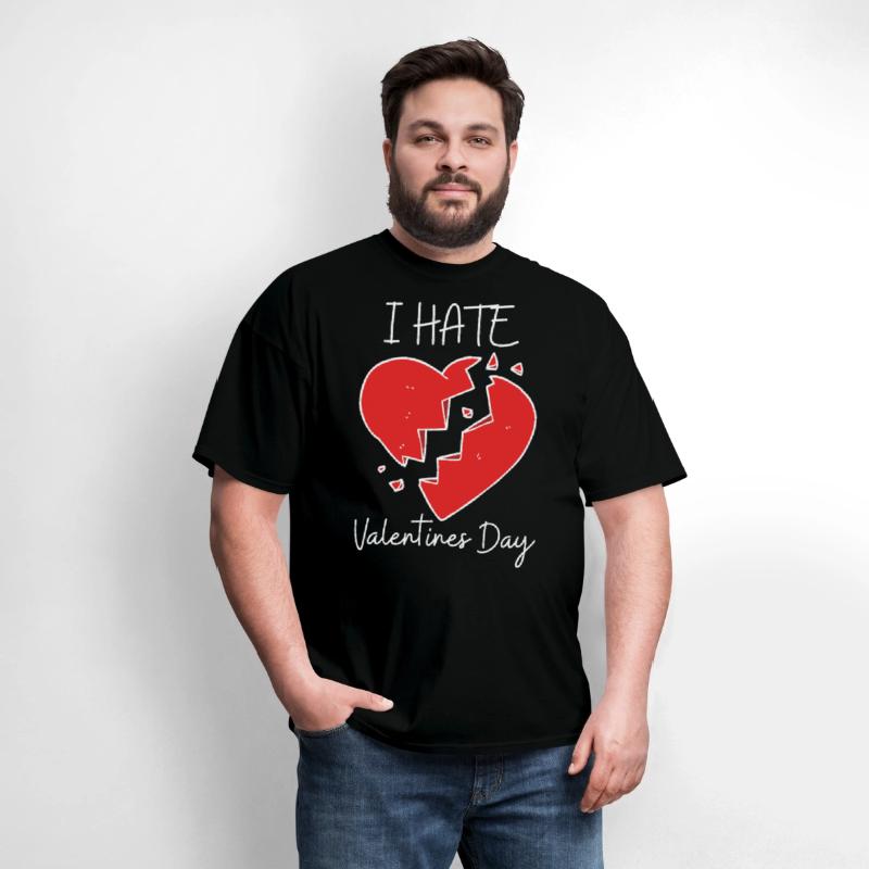 I Hate Valentine's Day Red Broken Heart