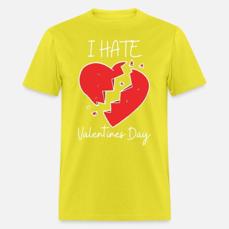 I Hate Valentine's Day Red Broken Heart