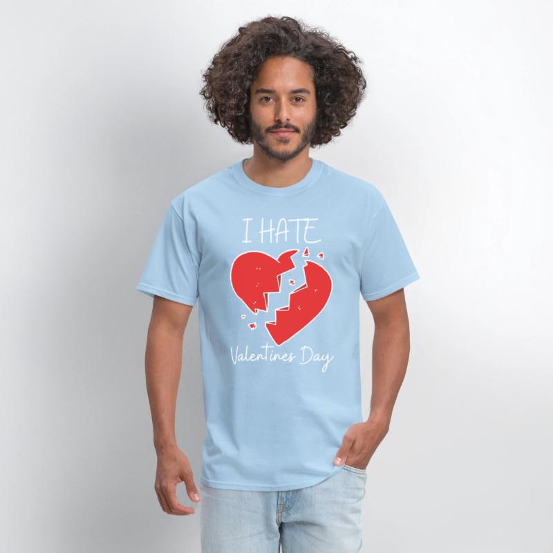I Hate Valentine's Day Red Broken Heart