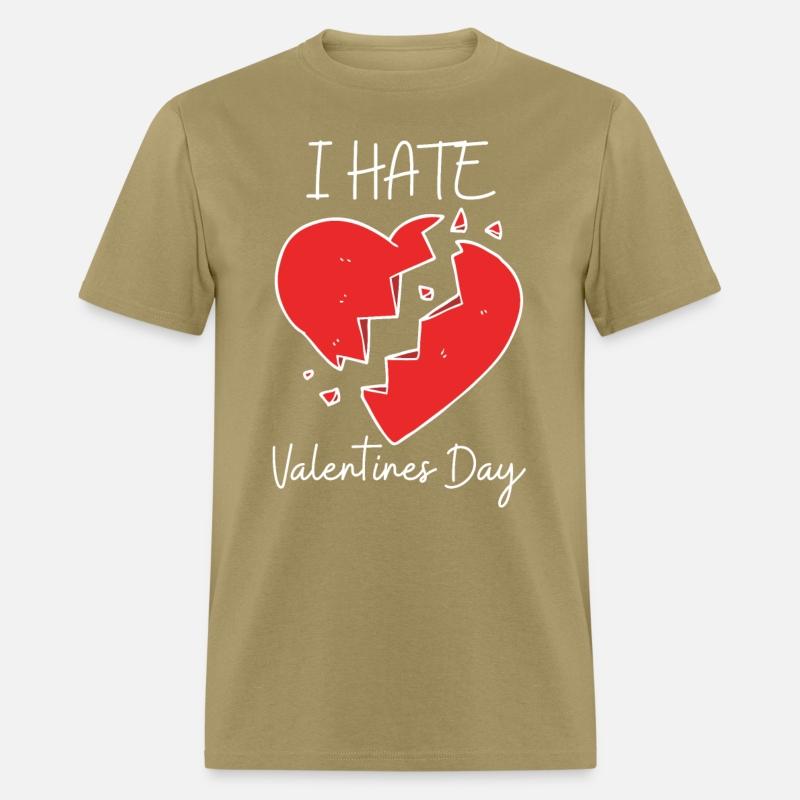 I Hate Valentine's Day Red Broken Heart