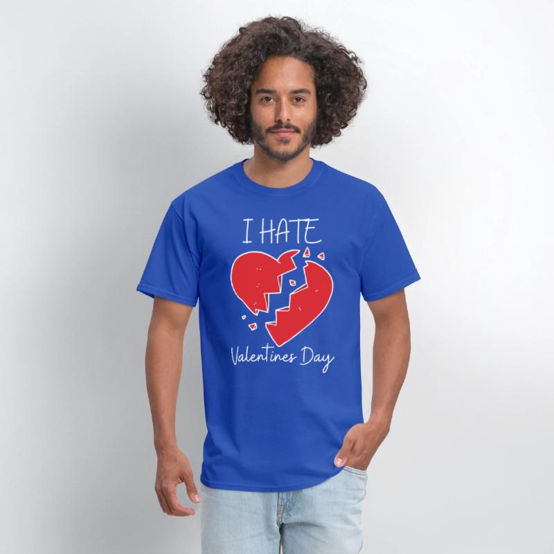 I Hate Valentine's Day Red Broken Heart