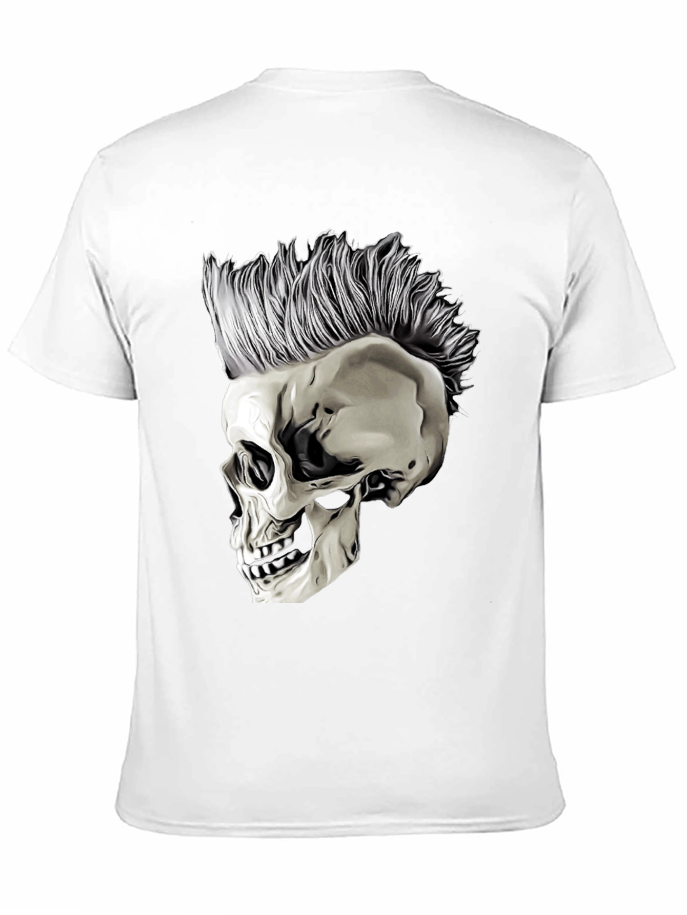 Skull with Mohawk Graphic T-Shirt