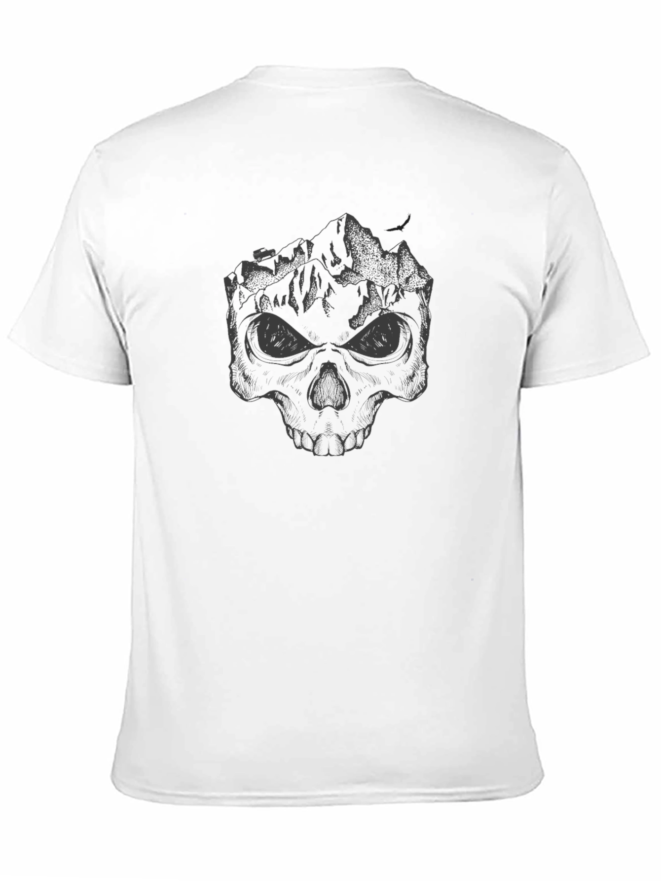 Skull Mountain Graphic Tee - Mens Black T-Shirt