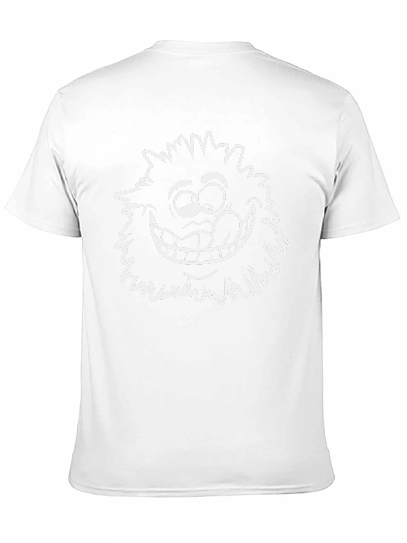 Funny Cartoon Face Graphic Tee - Black