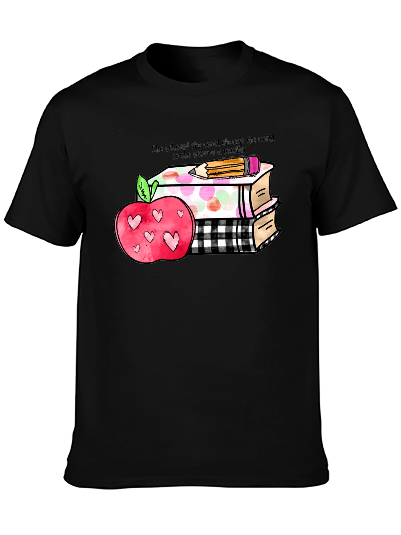 Teacher Apple Books T-Shirt