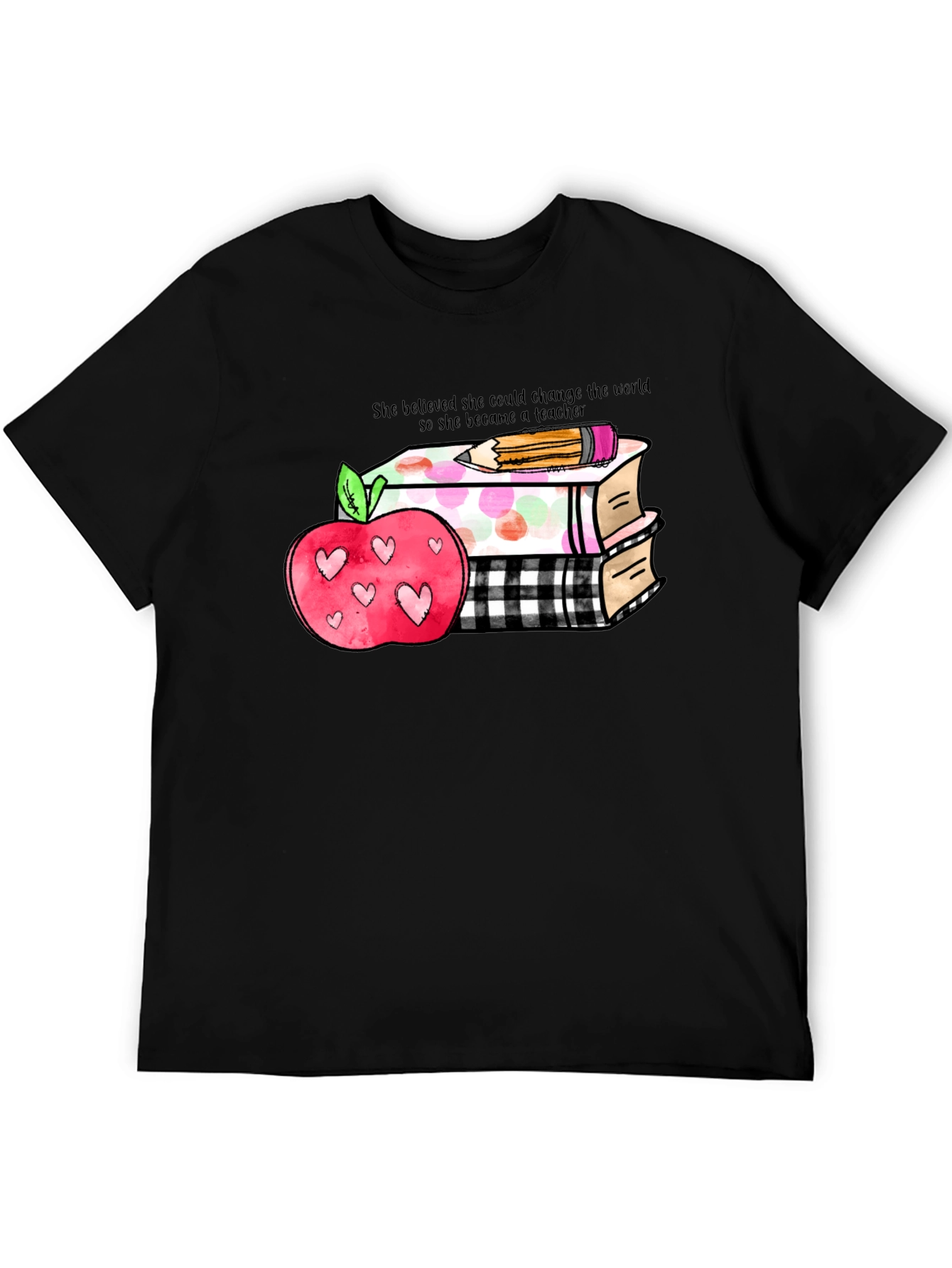 Teacher Apple Books T-Shirt