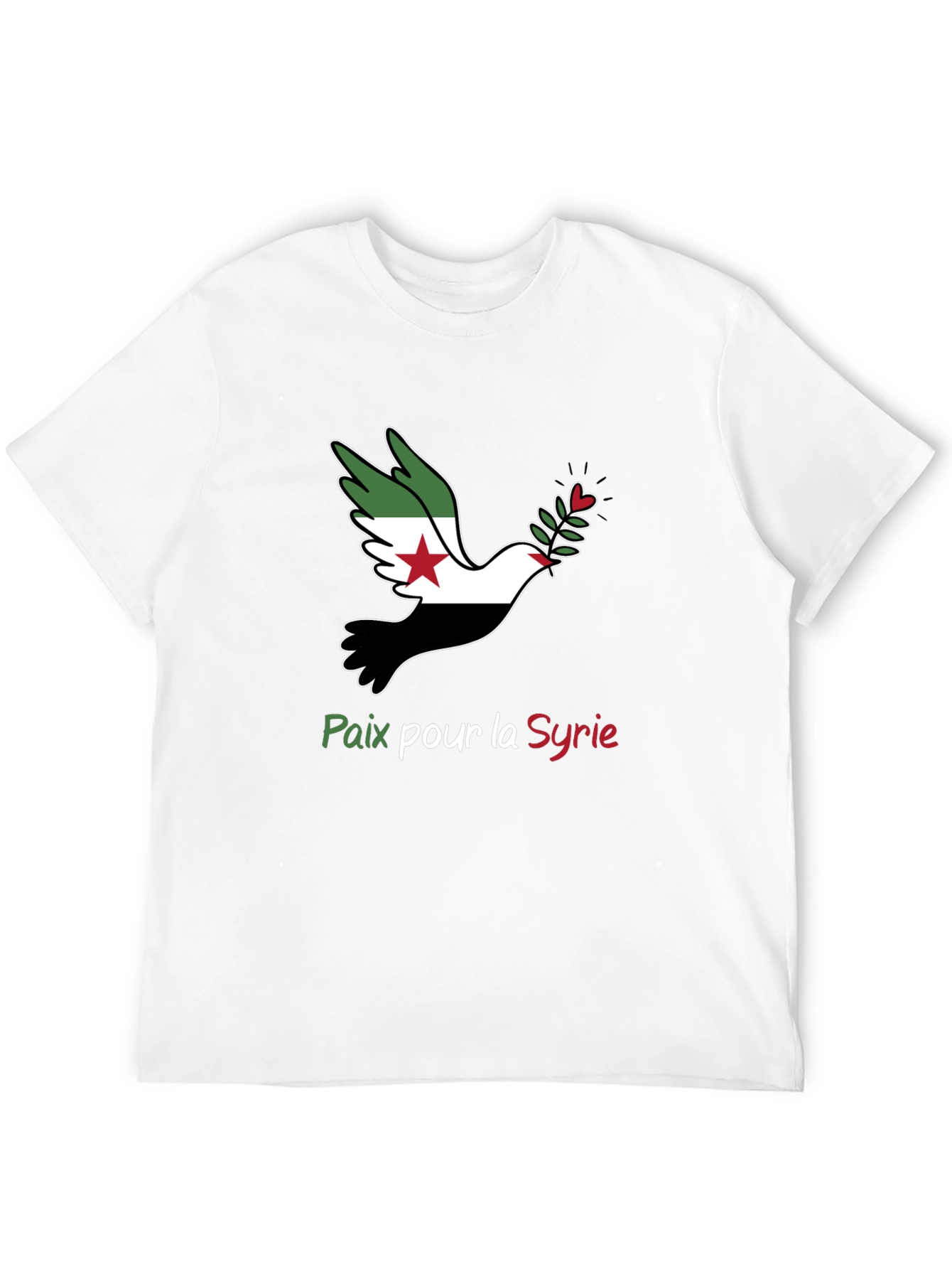 Peace for Syria Dove Graphic T-Shirt