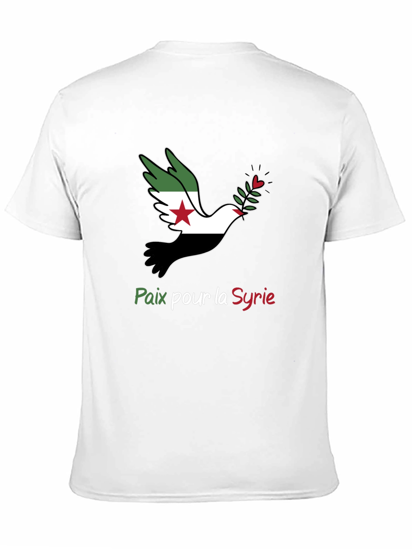 Peace for Syria Dove Graphic T-Shirt
