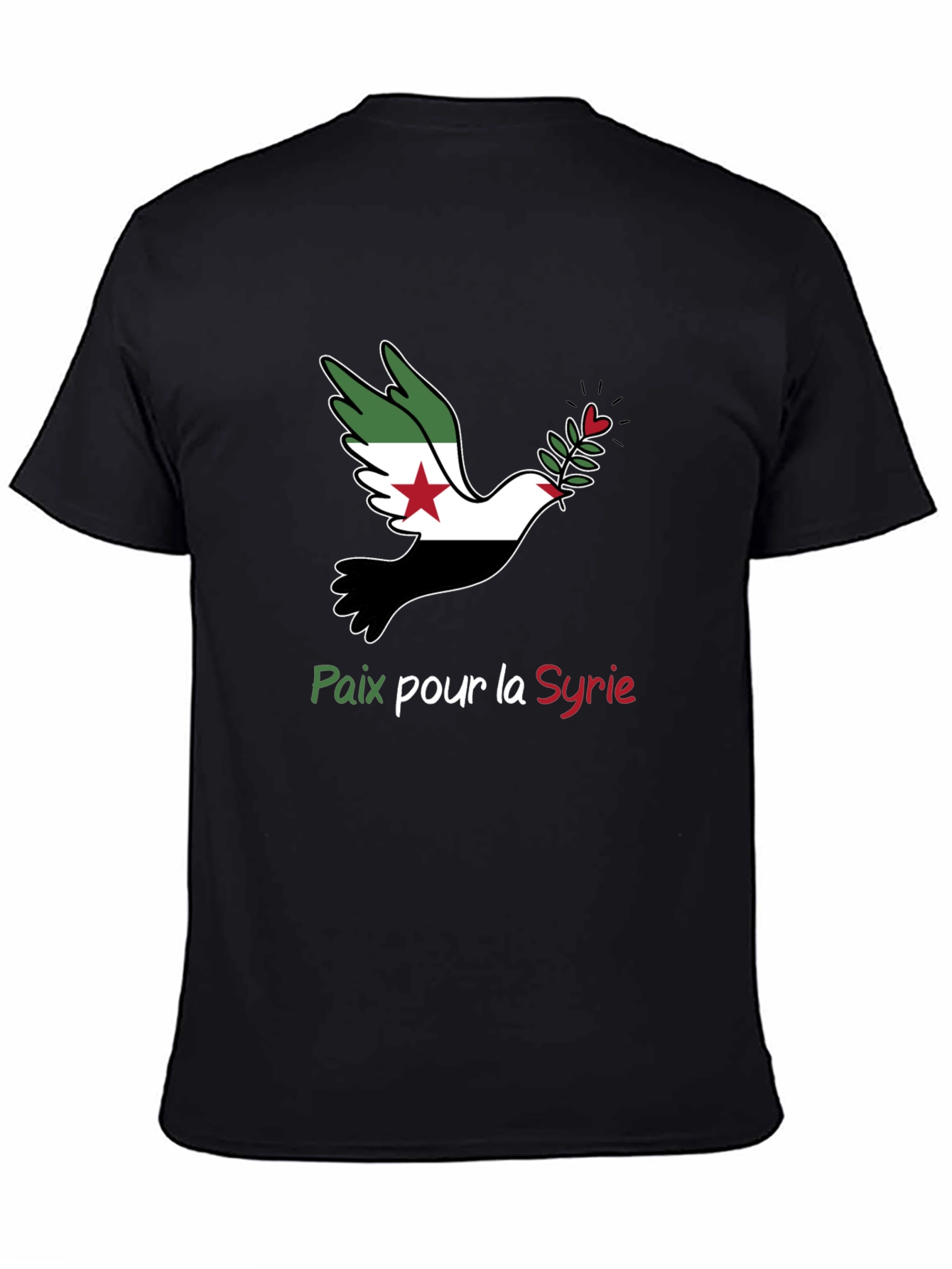 Peace for Syria Dove Graphic T-Shirt