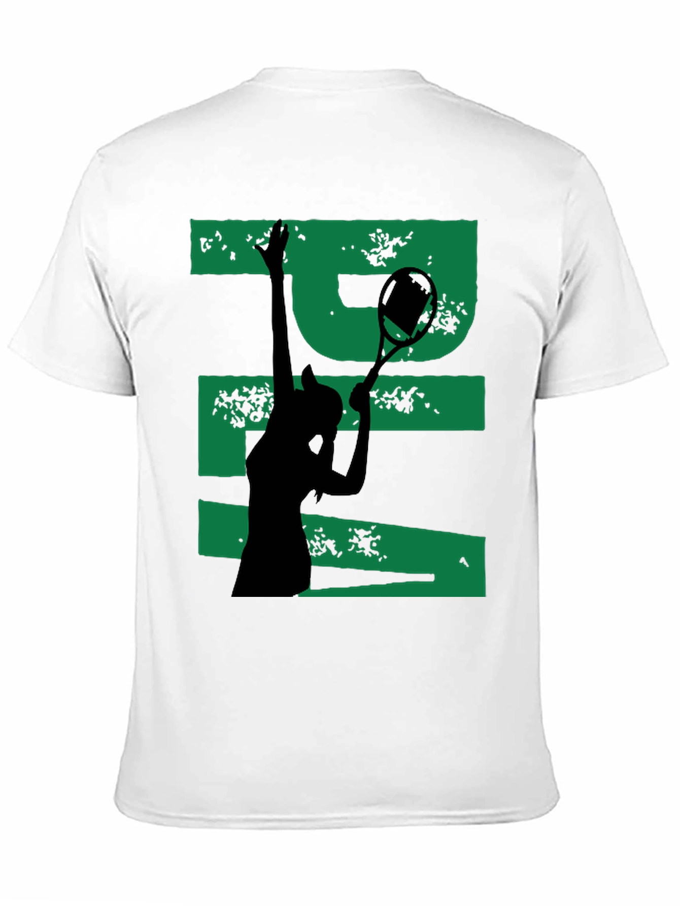 Tennis Player Silhouette Graphic Tee