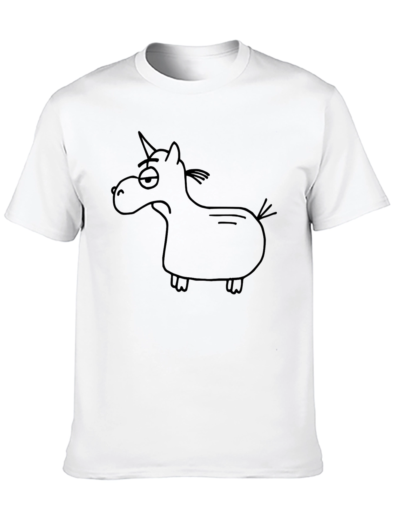 Funny Grumpy Unicorn Black T-Shirt