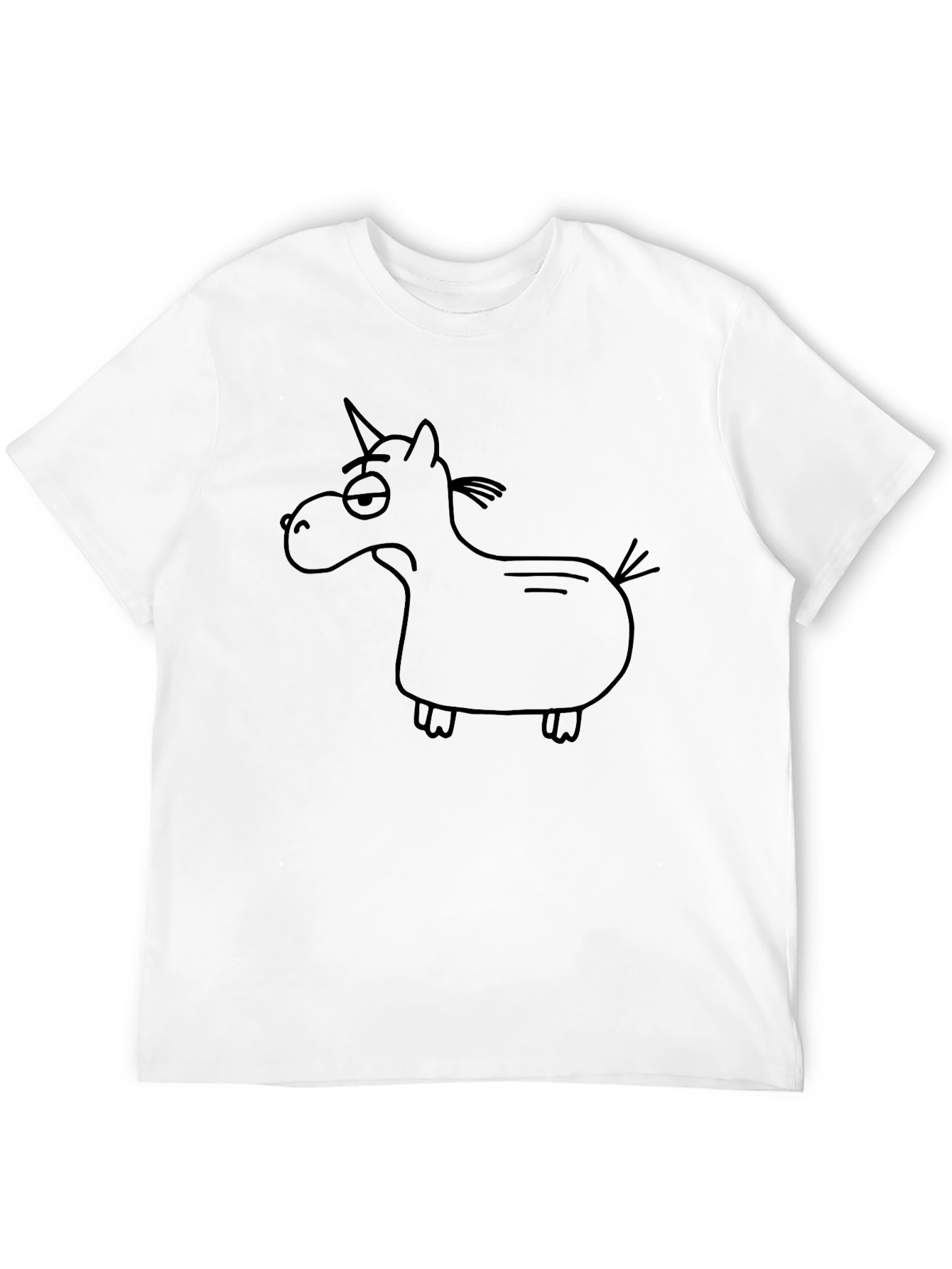 Funny Grumpy Unicorn Black T-Shirt