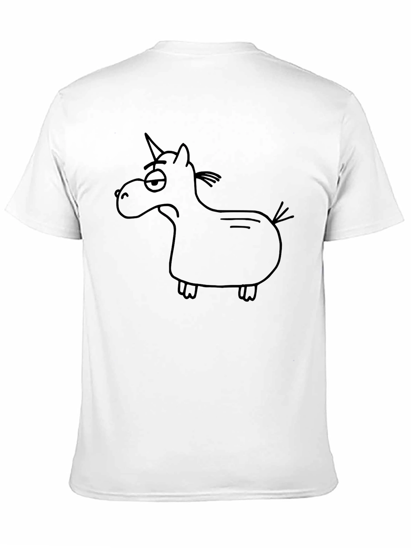 Funny Grumpy Unicorn Black T-Shirt