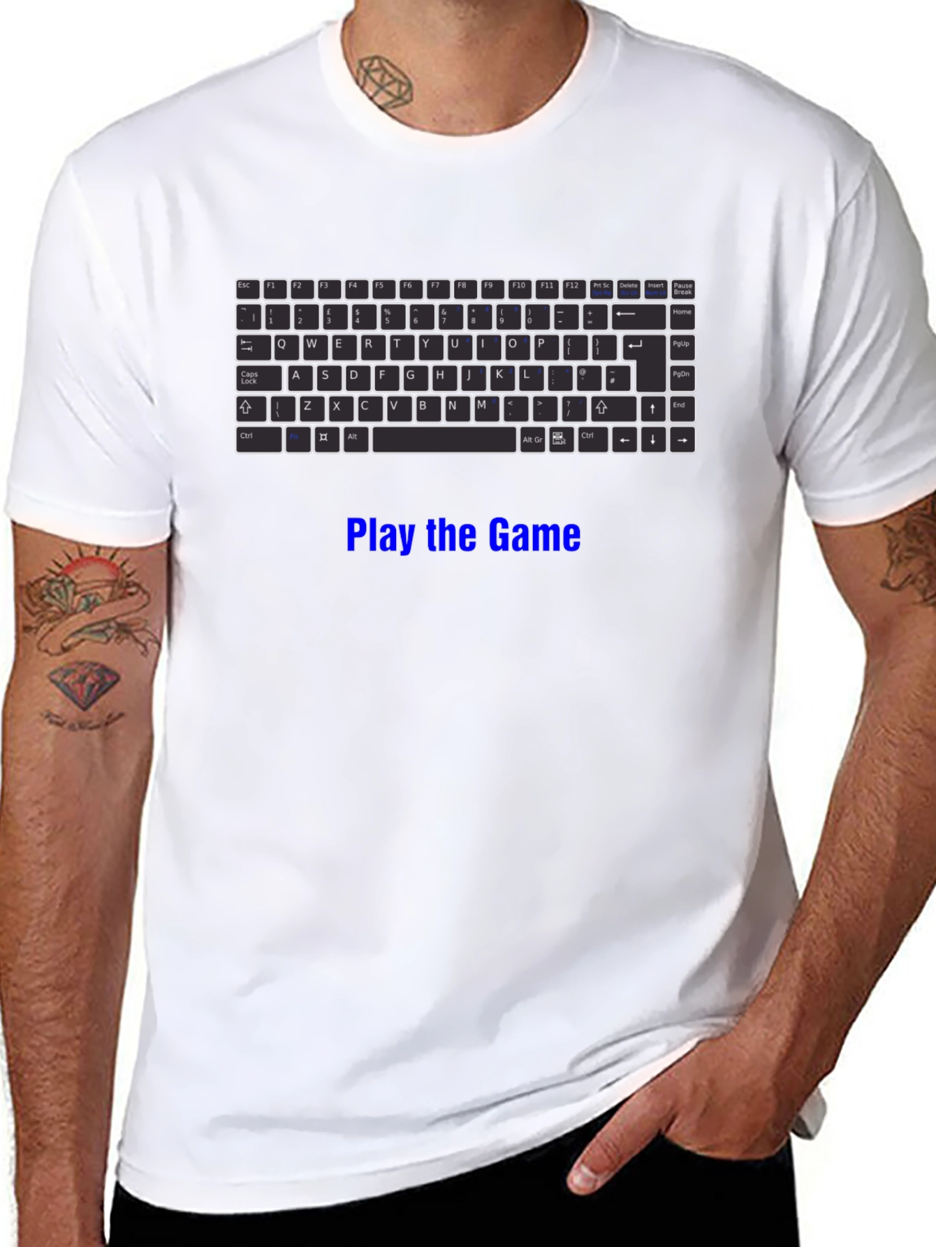 Gaming Keyboard T-Shirt - Play the Game!