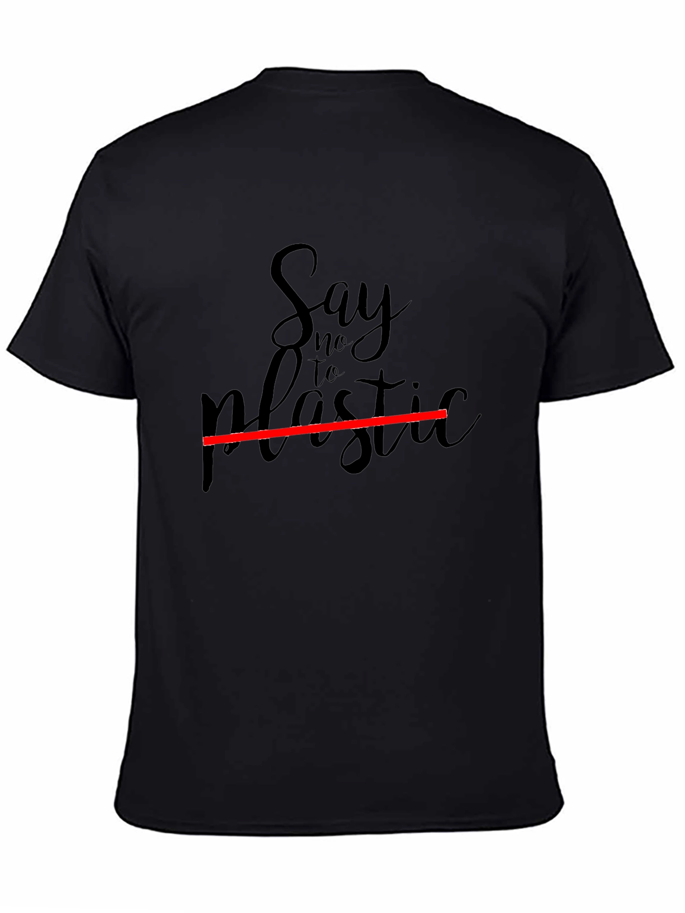 Say No To Plastic Black T-Shirt