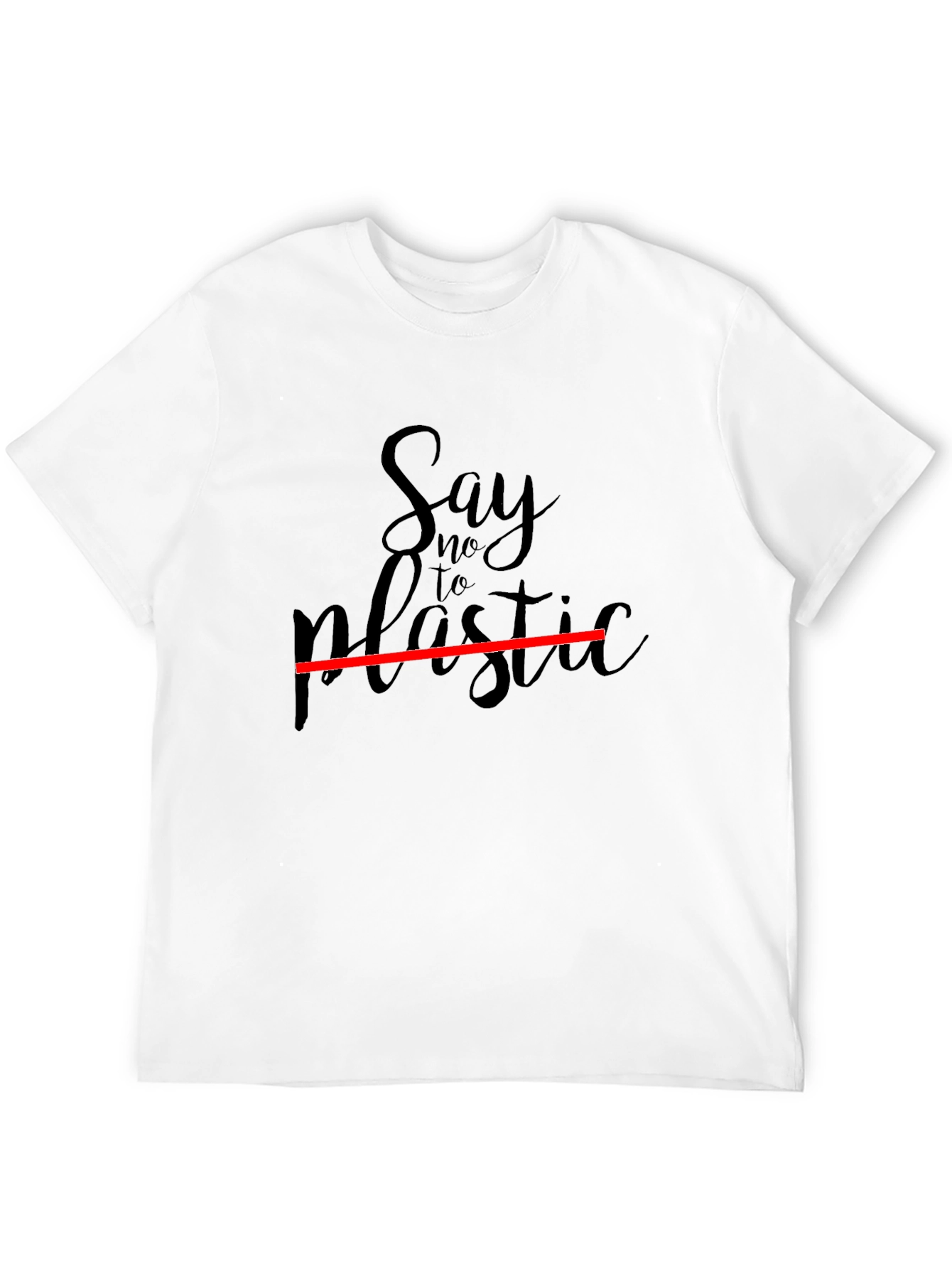 Say No To Plastic Black T-Shirt