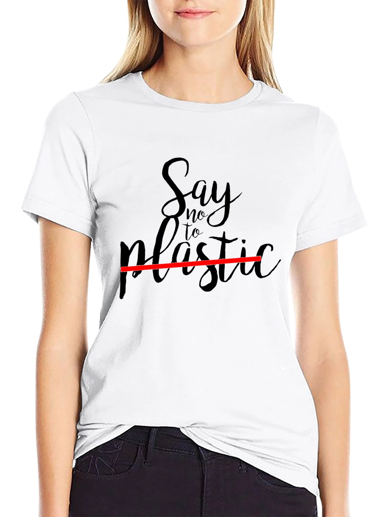 Say No To Plastic Black T-Shirt